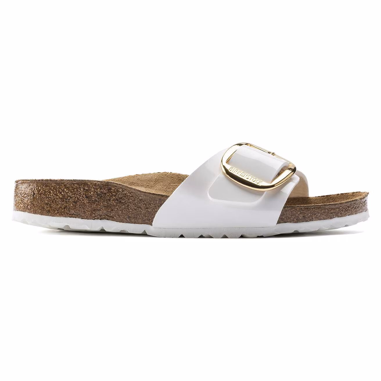Madrid Big Buckle Patent White