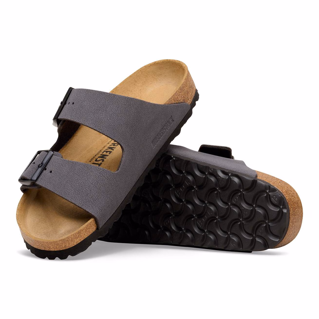 Arizona Velvet Gray/Black Buckles