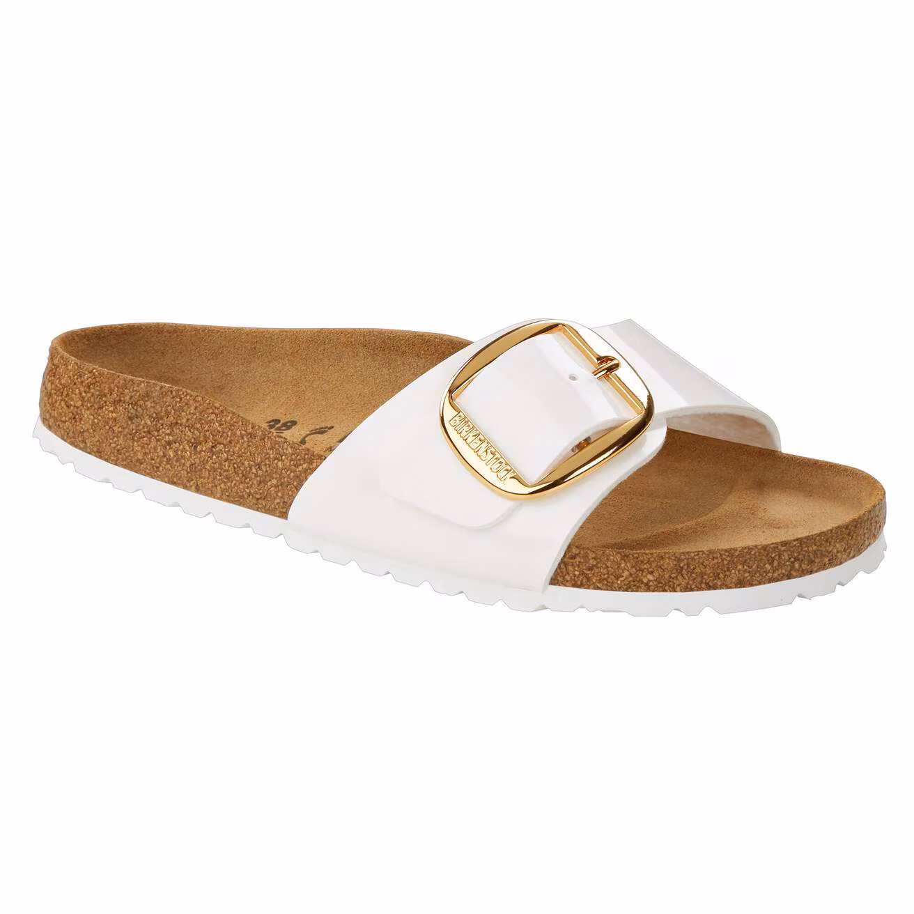 Madrid Big Buckle Patent White