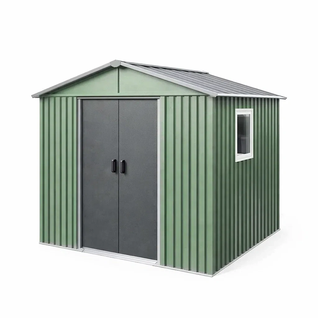 Abri de jardin en métal Vert Gris-DREAMLUXENEST