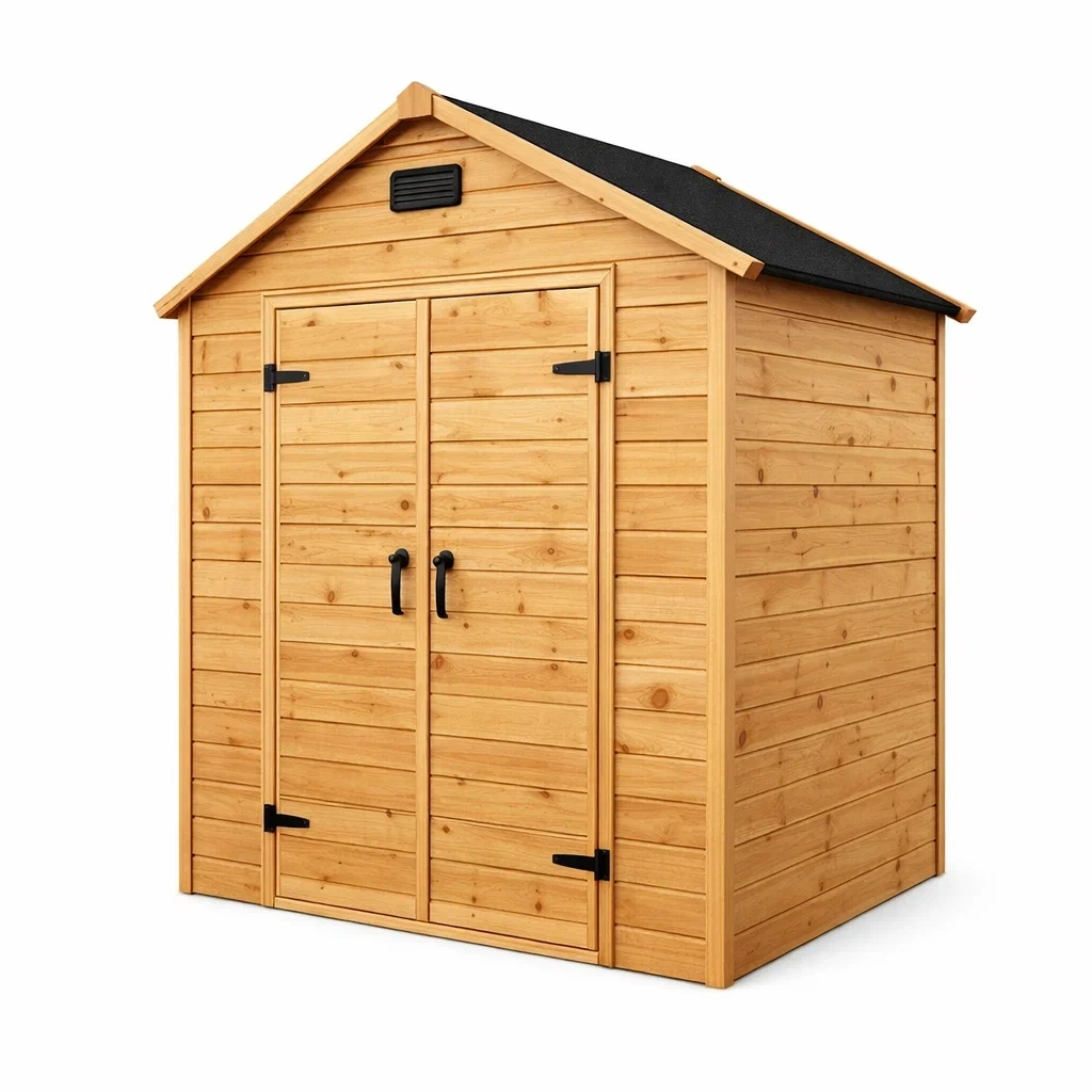 Abri de jardin en bois de sapin avec toit incliné et ventilation-DREAMLUXENEST