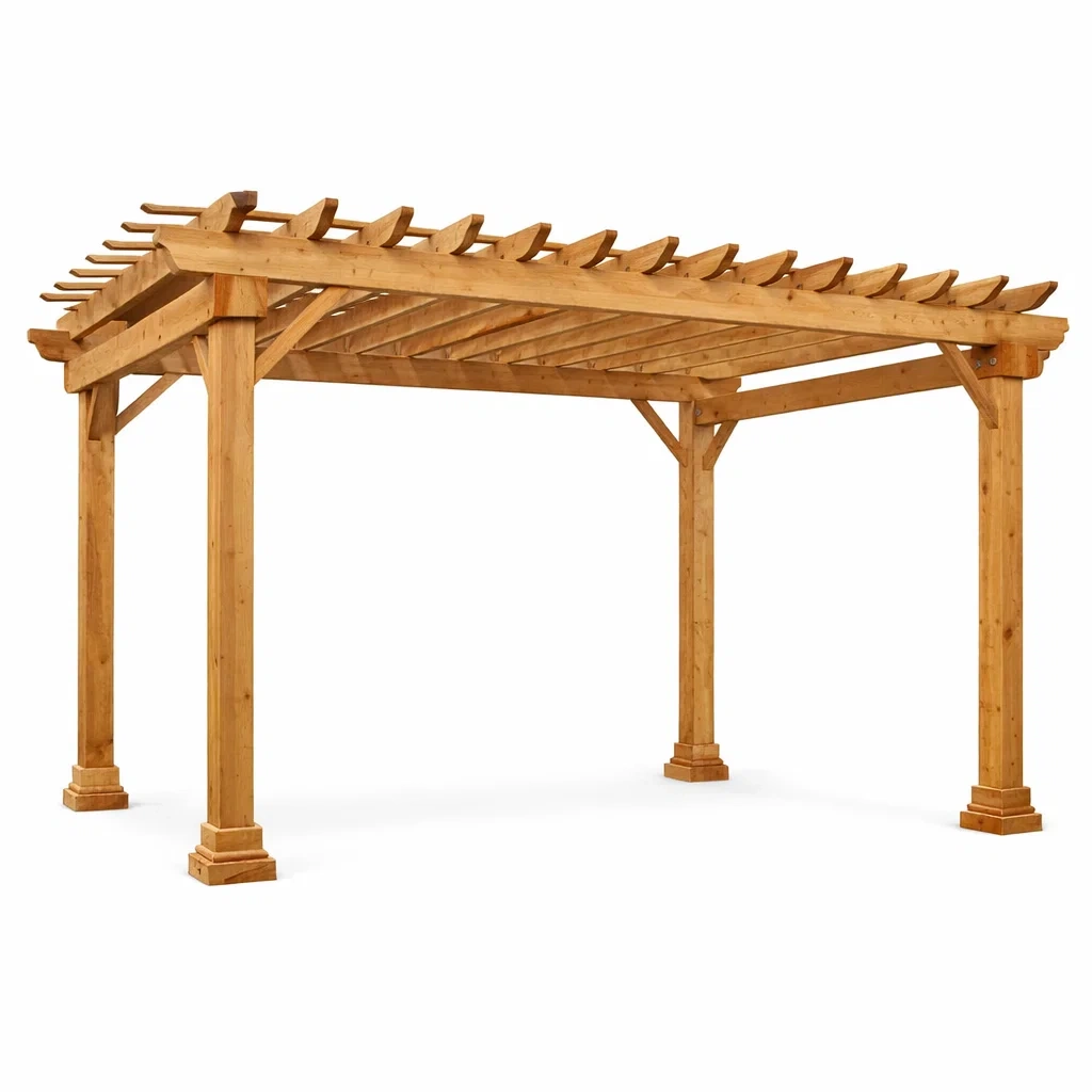Pergola en bois de sapin Marron-DREAMLUXENEST