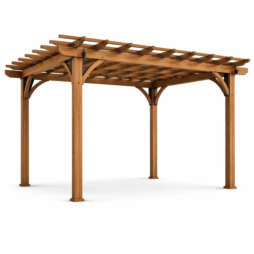 Pergola en bois de cèdre 400x300x225 cm-DREAMLUXENEST
