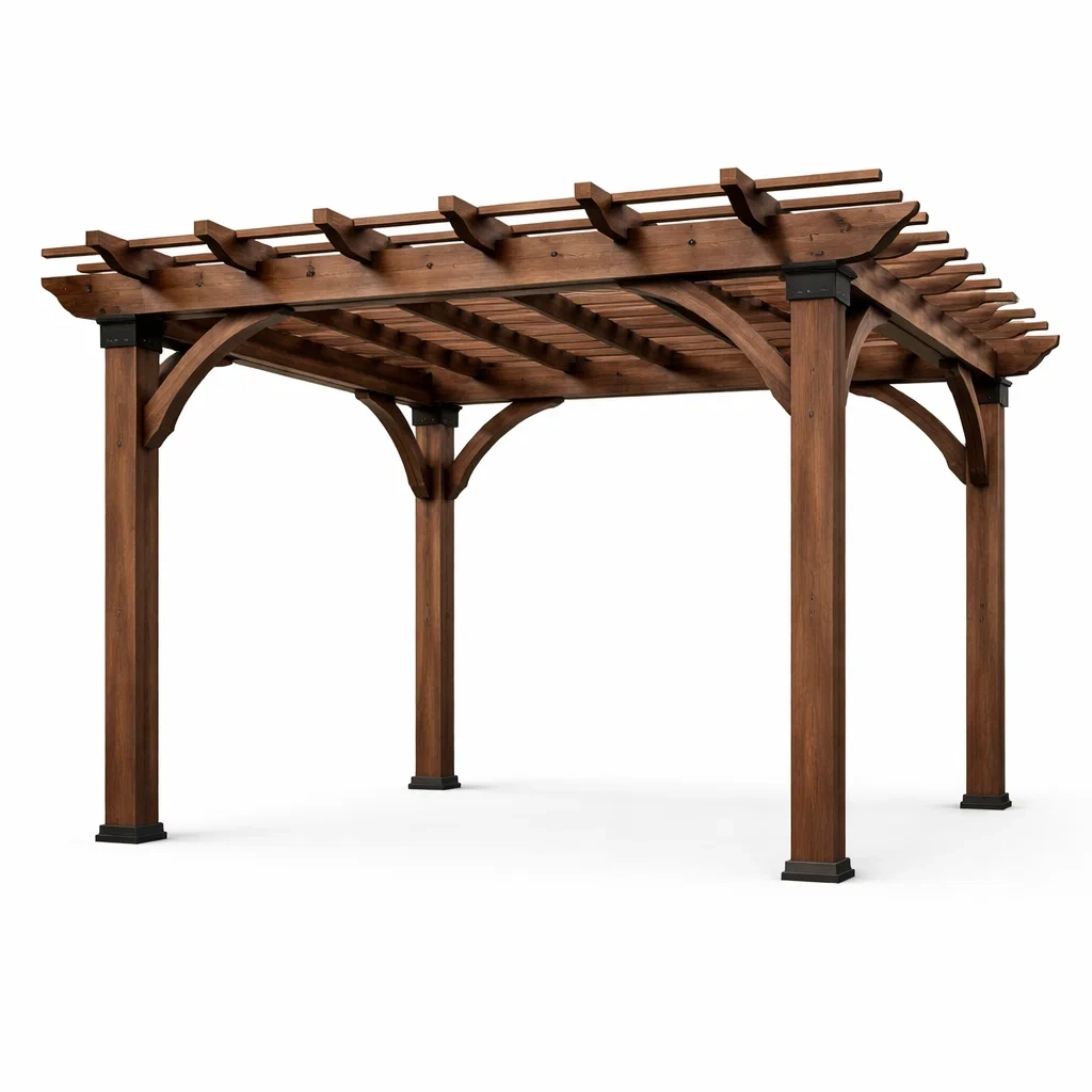 Pergola en bois de sapin Marron 300x300x220 cm-DREAMLUXENEST