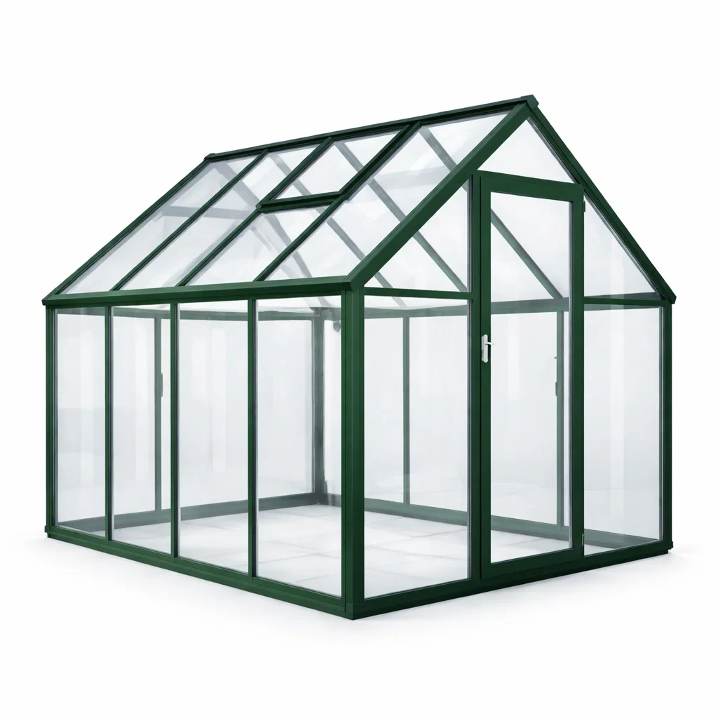 Serre en aluminium et verre trempé 240 cm x 190 cm x 195 cm Vert-DREAMLUXENEST