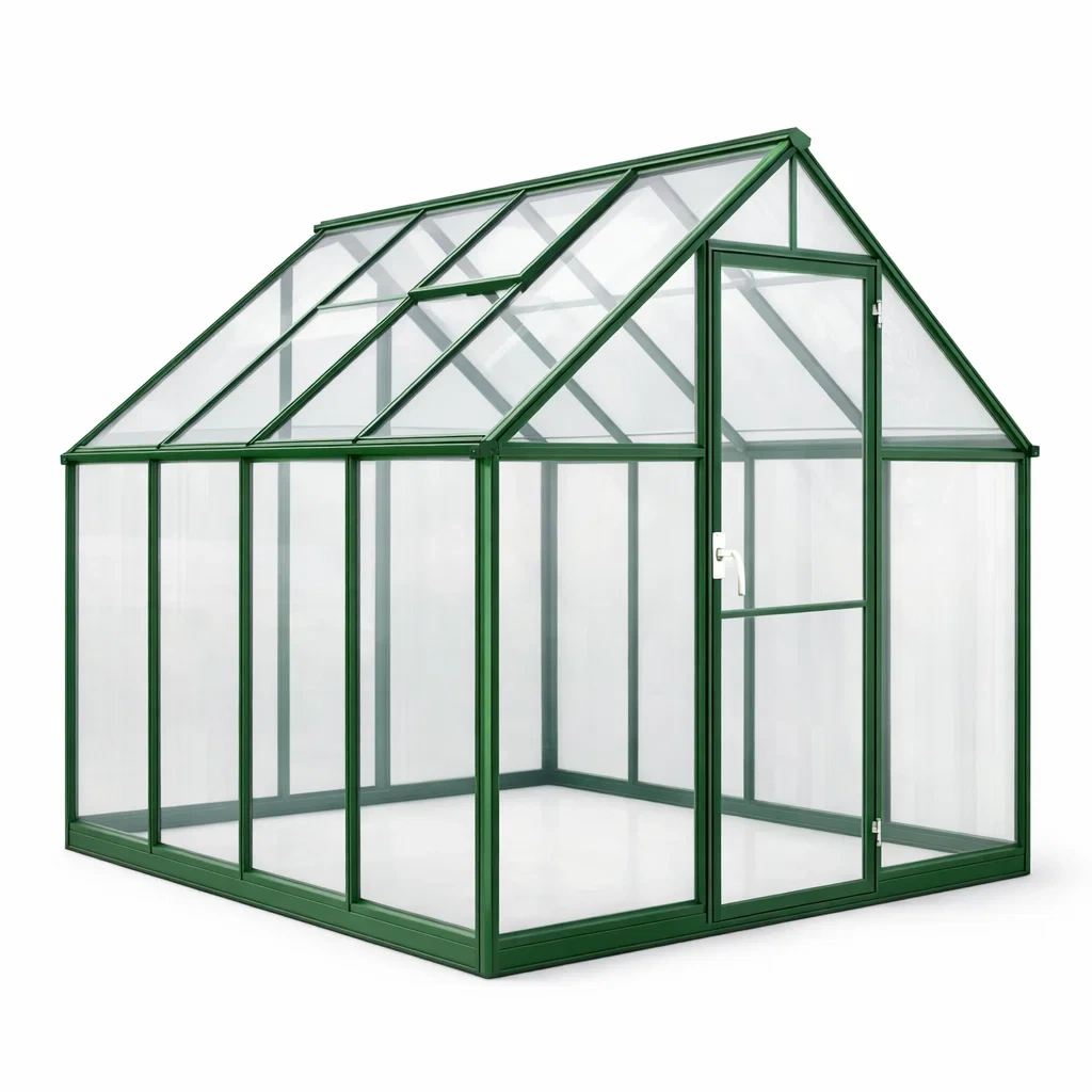 Serre en aluminium et polycarbonate verte 250x190x195 cm-DREAMLUXENEST