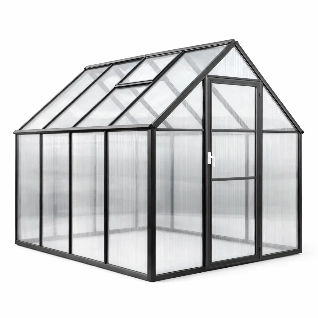 Serre en aluminium et polycarbonate transparente 190x190x200 cm-DREAMLUXENEST