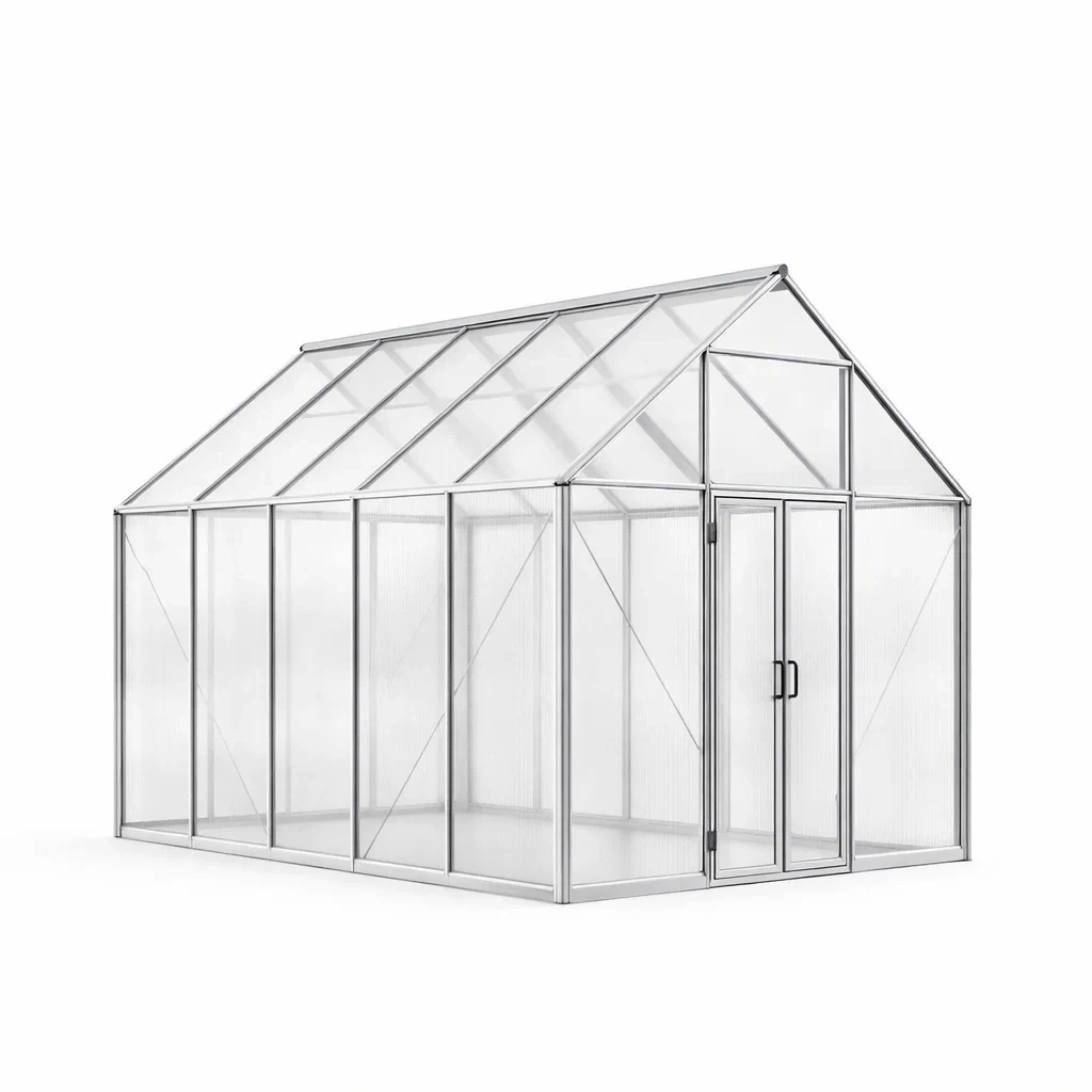 Serre en aluminium et polycarbonate 375x315x230 cm Transparent-DREAMLUXENEST