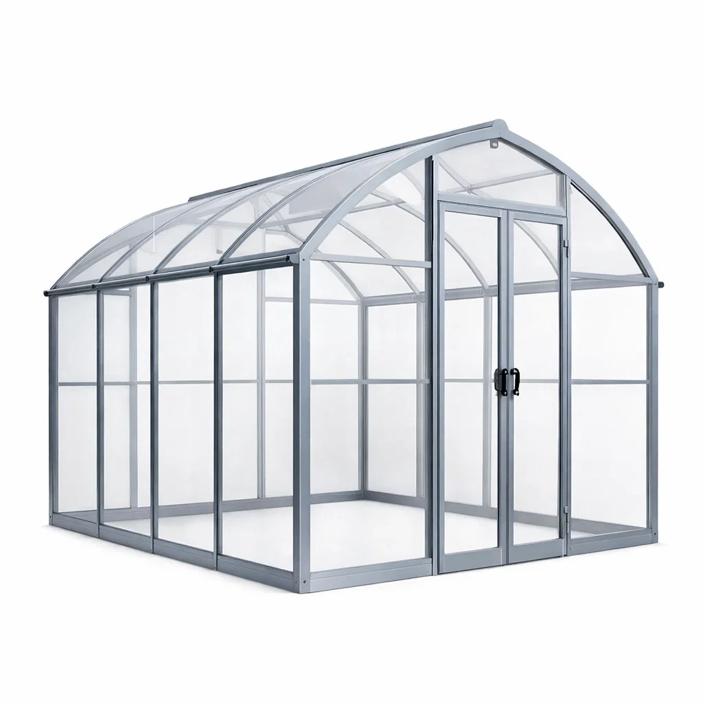 Serre en aluminium et polycarbonate 4 mm Argent 250x185x209 cm-DREAMLUXENEST