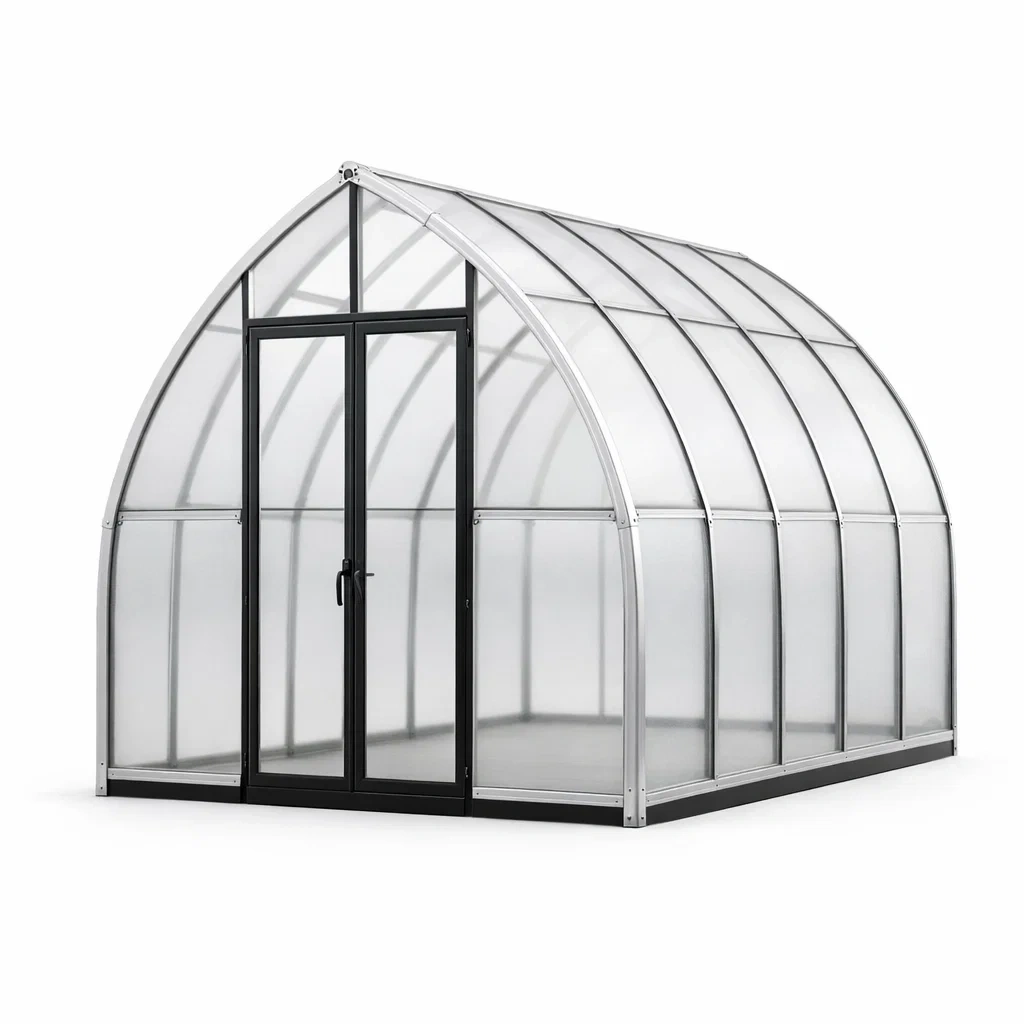 Serre tunnel en aluminium et polycarbonate 300 x 200 x 210 cm Transparent-DREAMLUXENEST