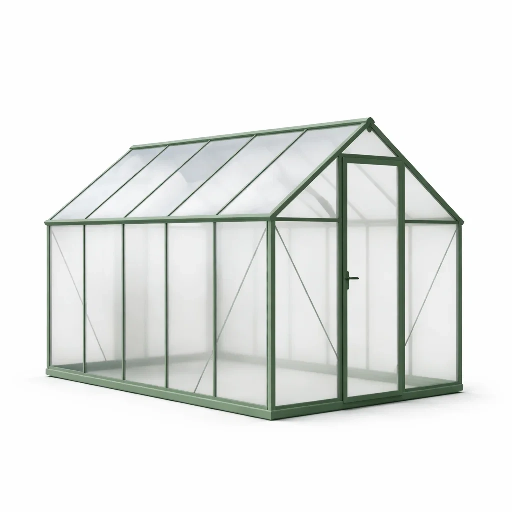 Serre en aluminium et polycarbonate 6 mm Vert-DREAMLUXENEST
