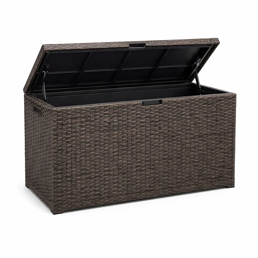Coffre de rangement en résine Marron-DREAMLUXENEST