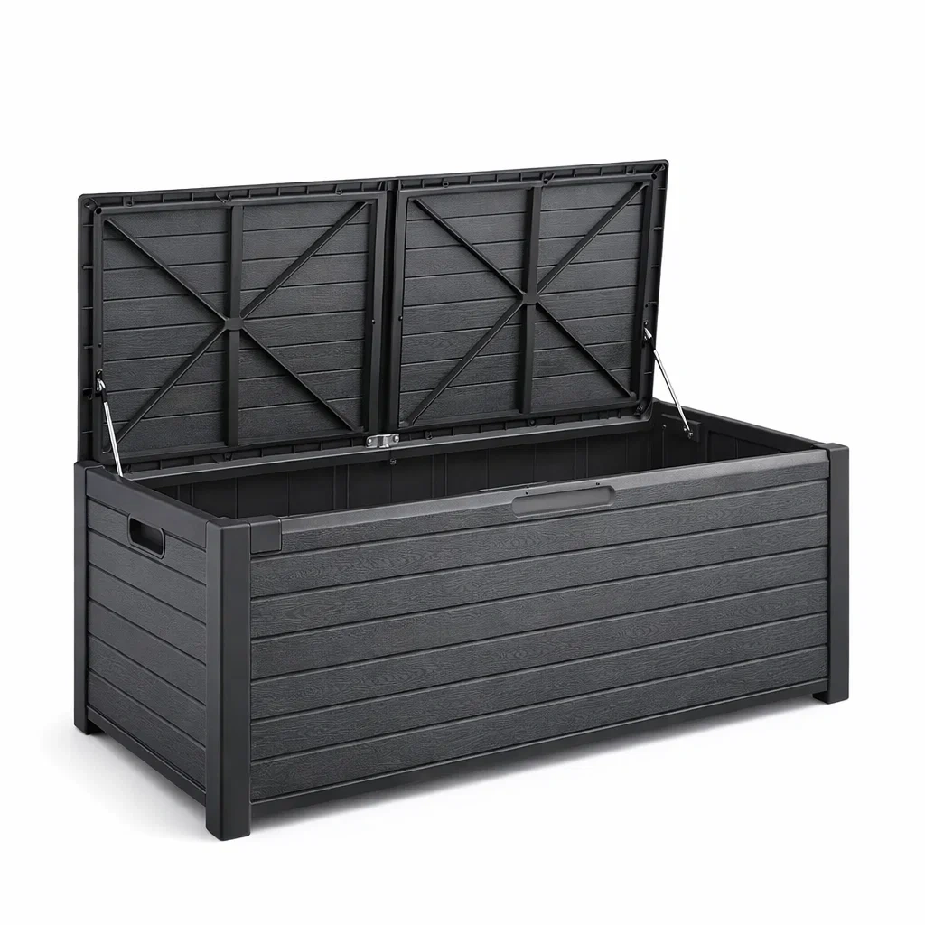 Coffre de rangement en plastique polypropylène Anthracite-DREAMLUXENEST