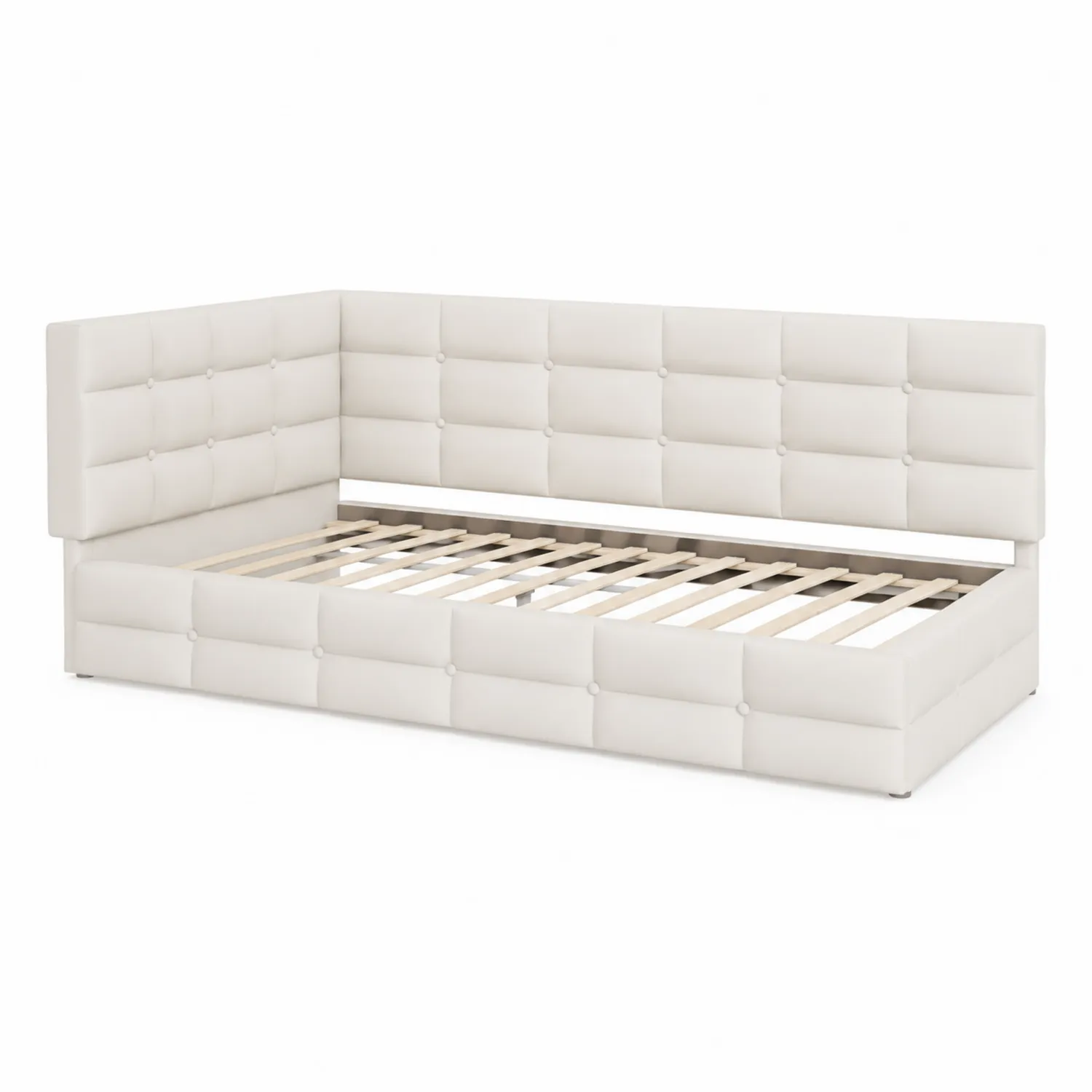 Letto da Giorno in Ecopelle Bianco 200x90 cm