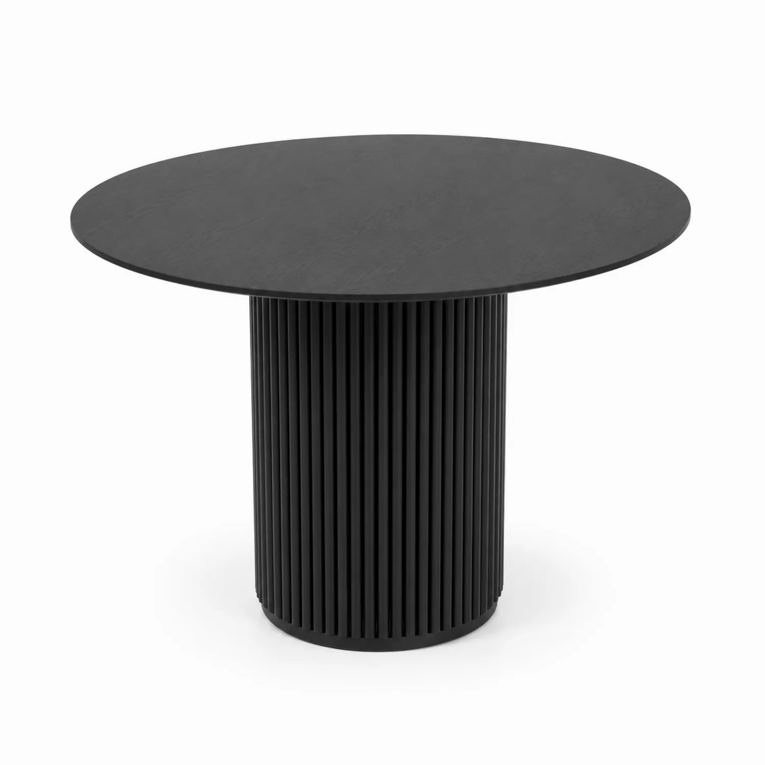 Tavolo da pranzo rotondo legno e metallo nero, diametro 120 cm