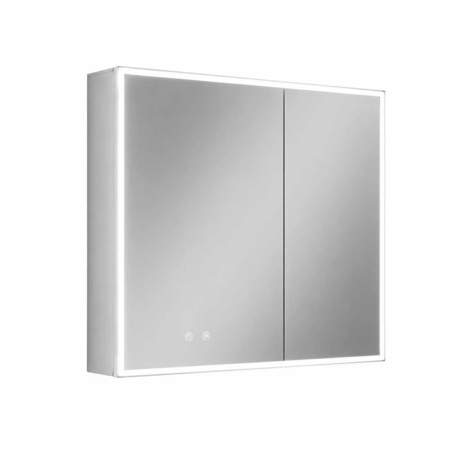 Specchiera da Bagno LED con Controllo Touch 80x60x12 cm