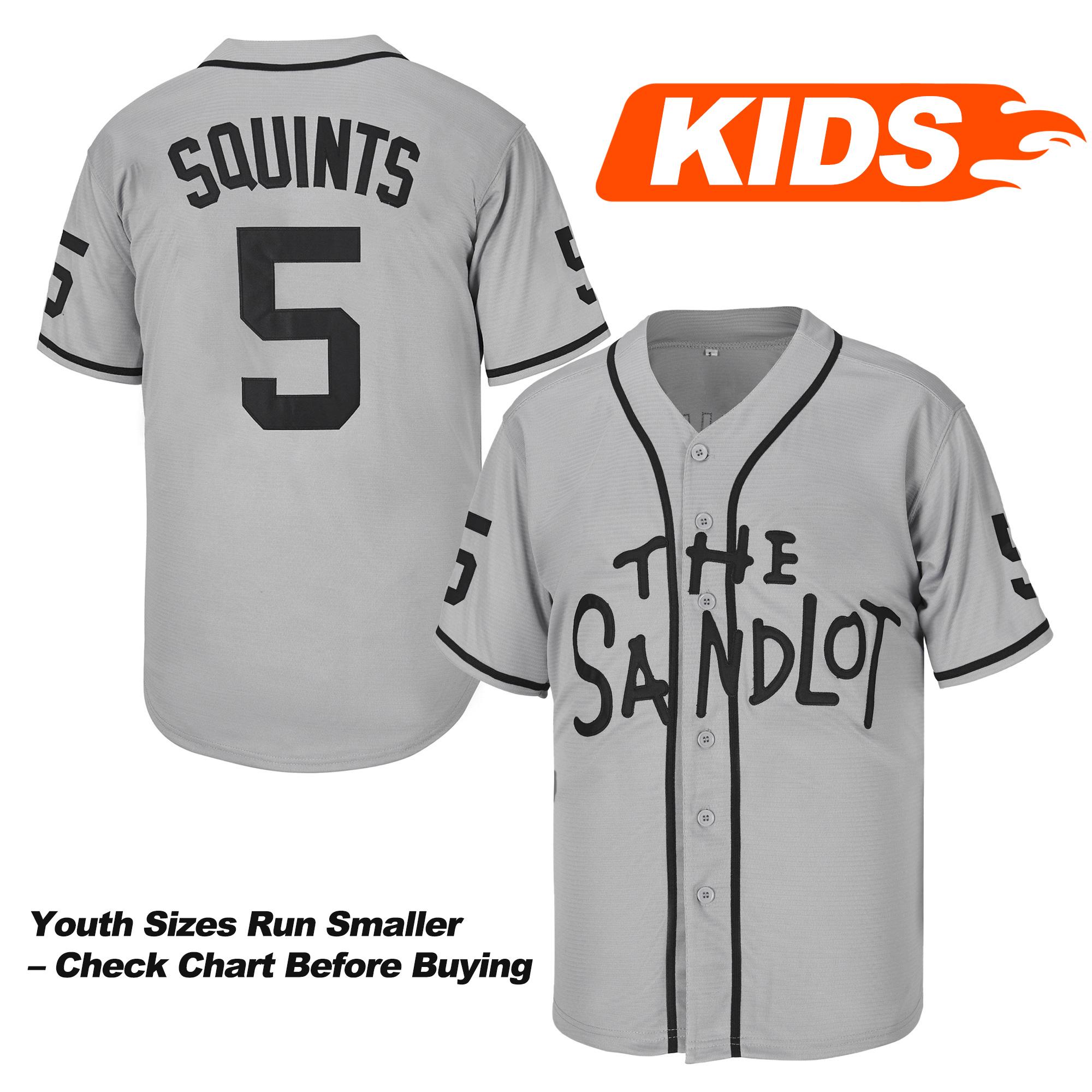 Youth Baseball Jersey,#30 Benny The Jet Rodriguez #5 Michael Squints The Sandlot Movie Baseball Jersey,Summer,Stitched S-XL,Gift for Game Day