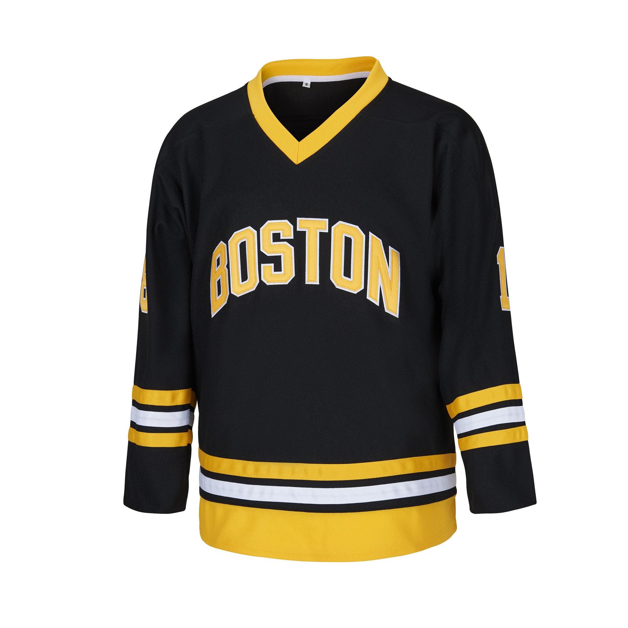 Mens 18 Happy Gilmore 1996 Movie Boston Adam Sandler Ice Hockey Jersey Stitched Black S-3XL,Gift for Game Day