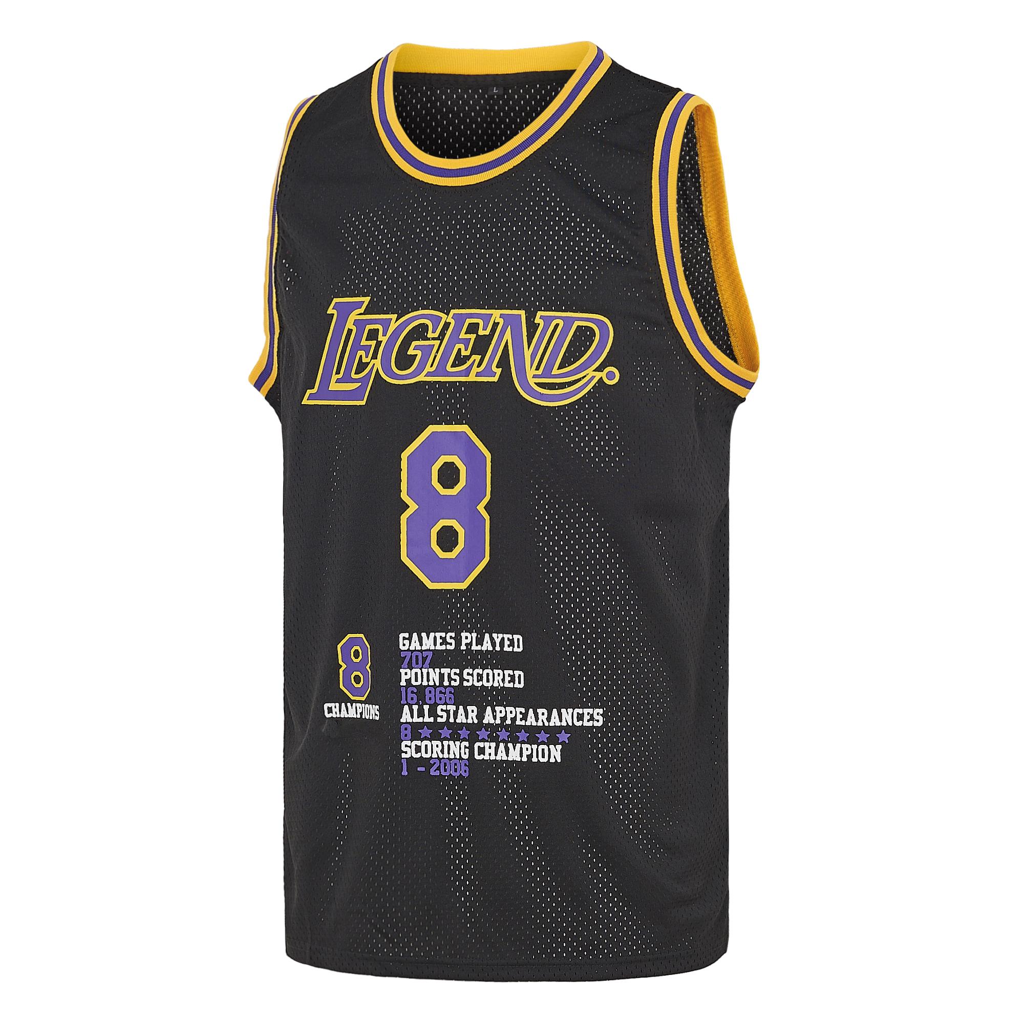 Men's Legend 8 24 Polyester Basketball Shirt,Suitable For Competition Training,Wear in Spring,Summer,and Autumn,Size S-2XL,Gift for Game Day
