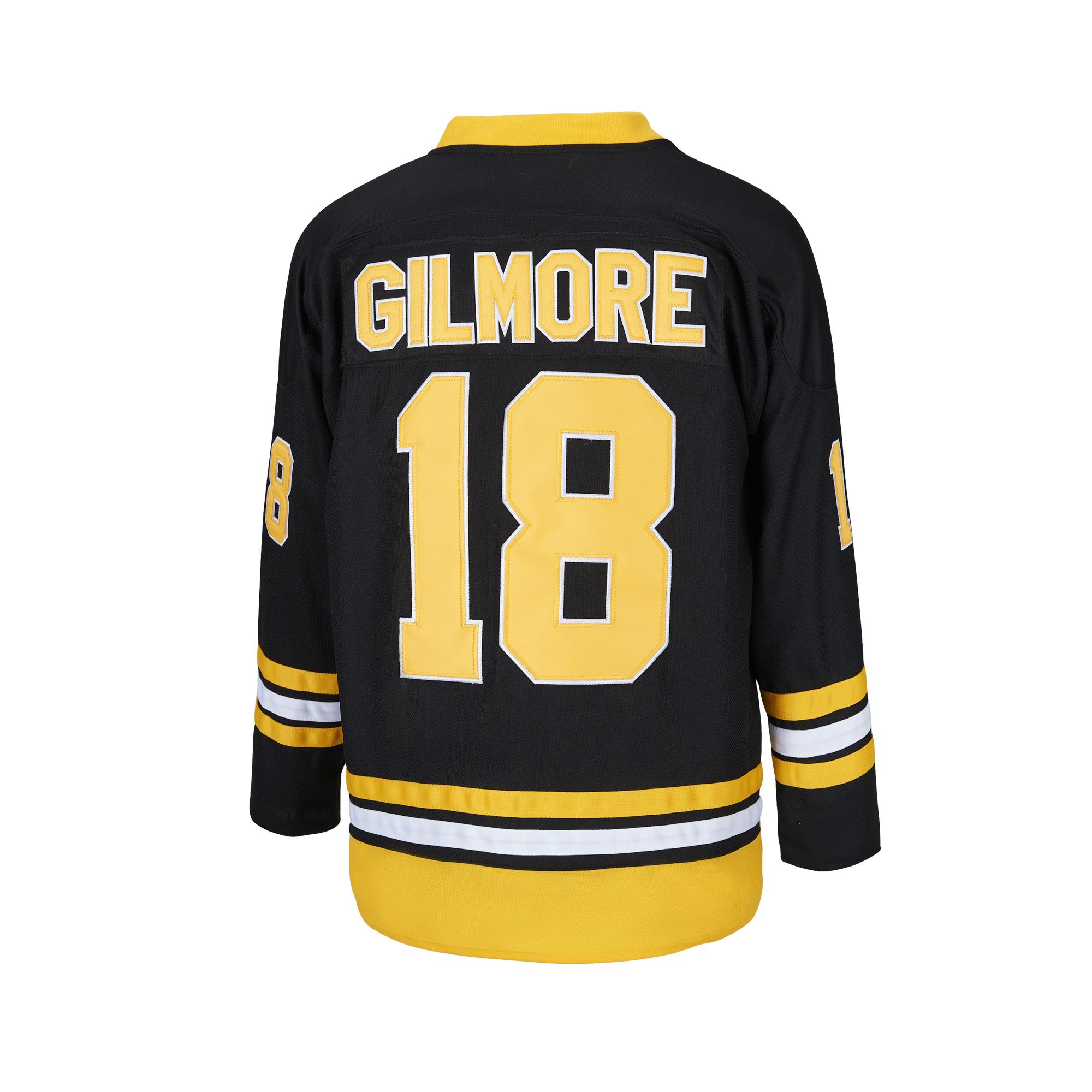 Mens 18 Happy Gilmore 1996 Movie Boston Adam Sandler Ice Hockey Jersey Stitched Black S-3XL,Gift for Game Day