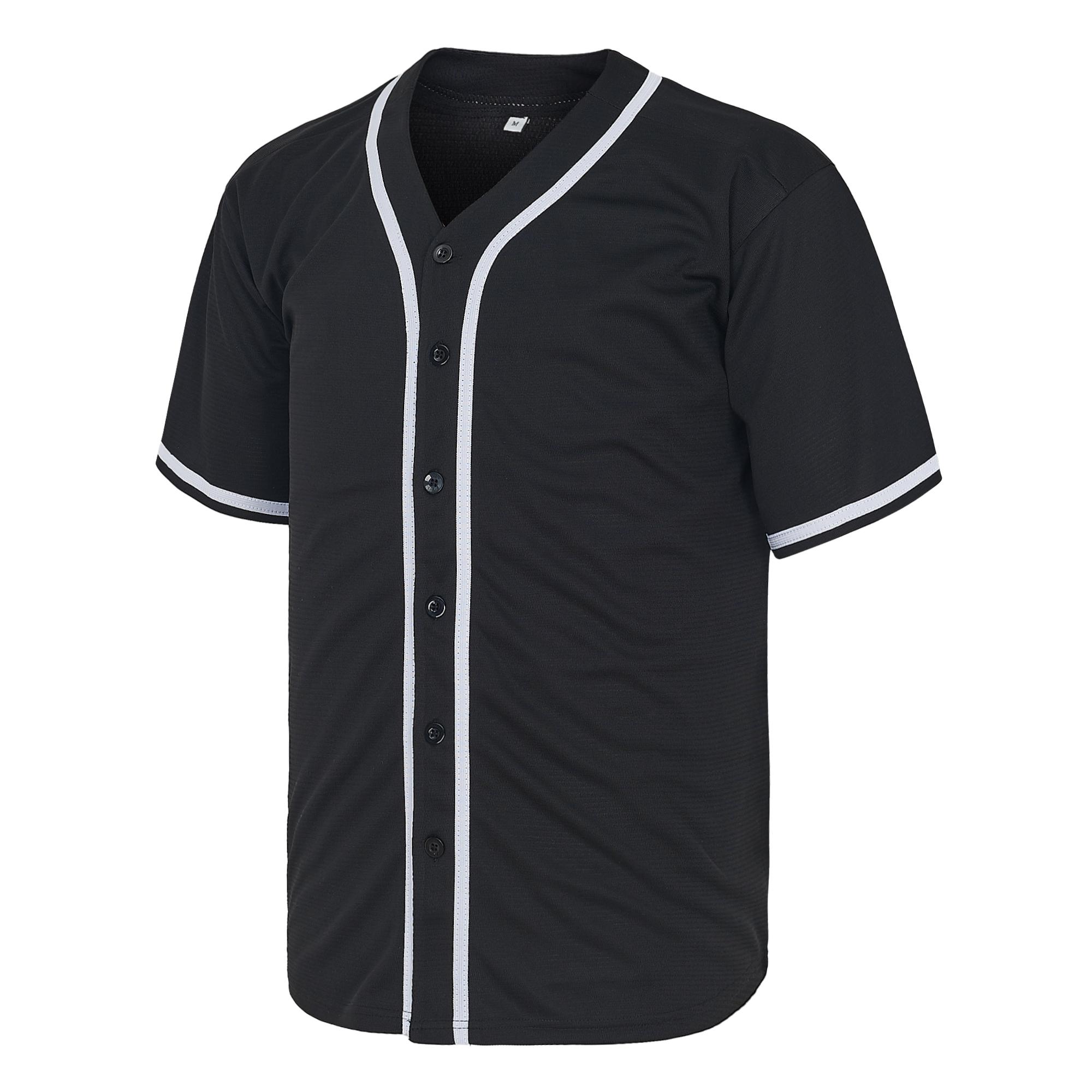 Baseball Jersey for Men and Women,Quick Drying,Breathable Short Sleeve Gym shirts,Slightly Stretch Workout Tops,Button Sports Jersey,Gift for Game Day