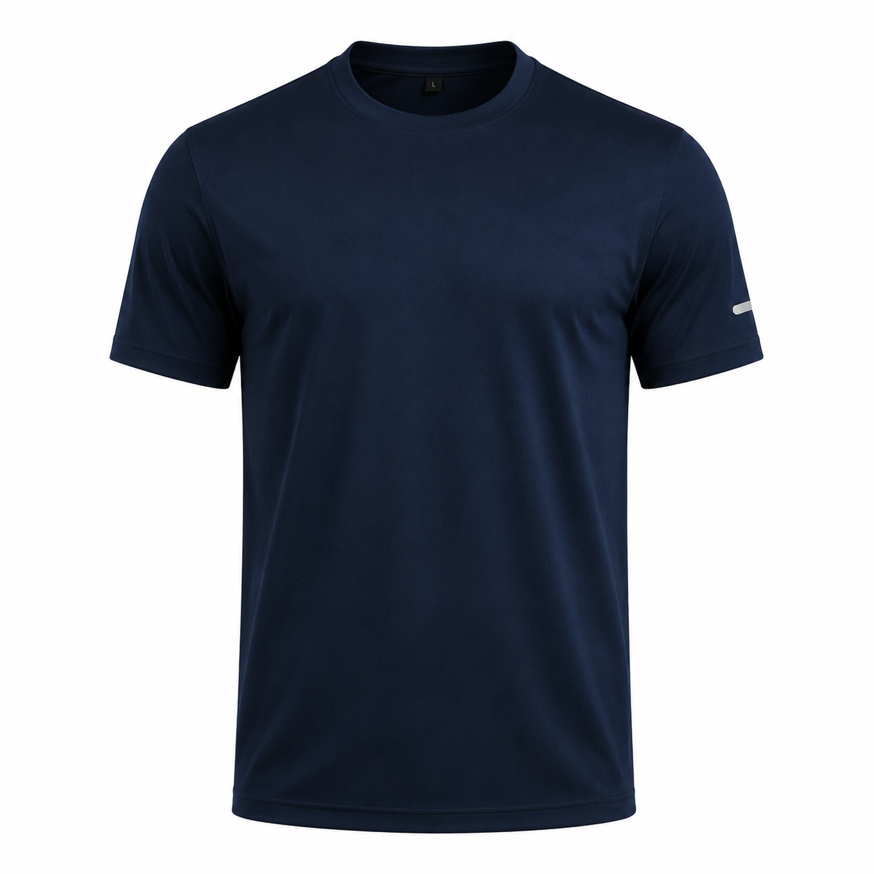 Camiseta Deportiva Reflectante, de Manga Corta, Cuello Redondo, Ligera y Transpirable, Ideal para Actividades al Aire Libre