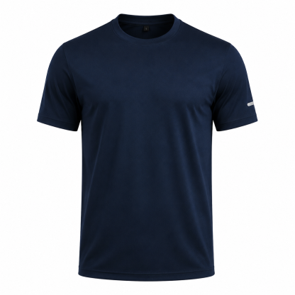 Camiseta Deportiva Reflectante, de Manga Corta, Cuello Redondo, Ligera y Transpirable, Ideal para Actividades al Aire Libre