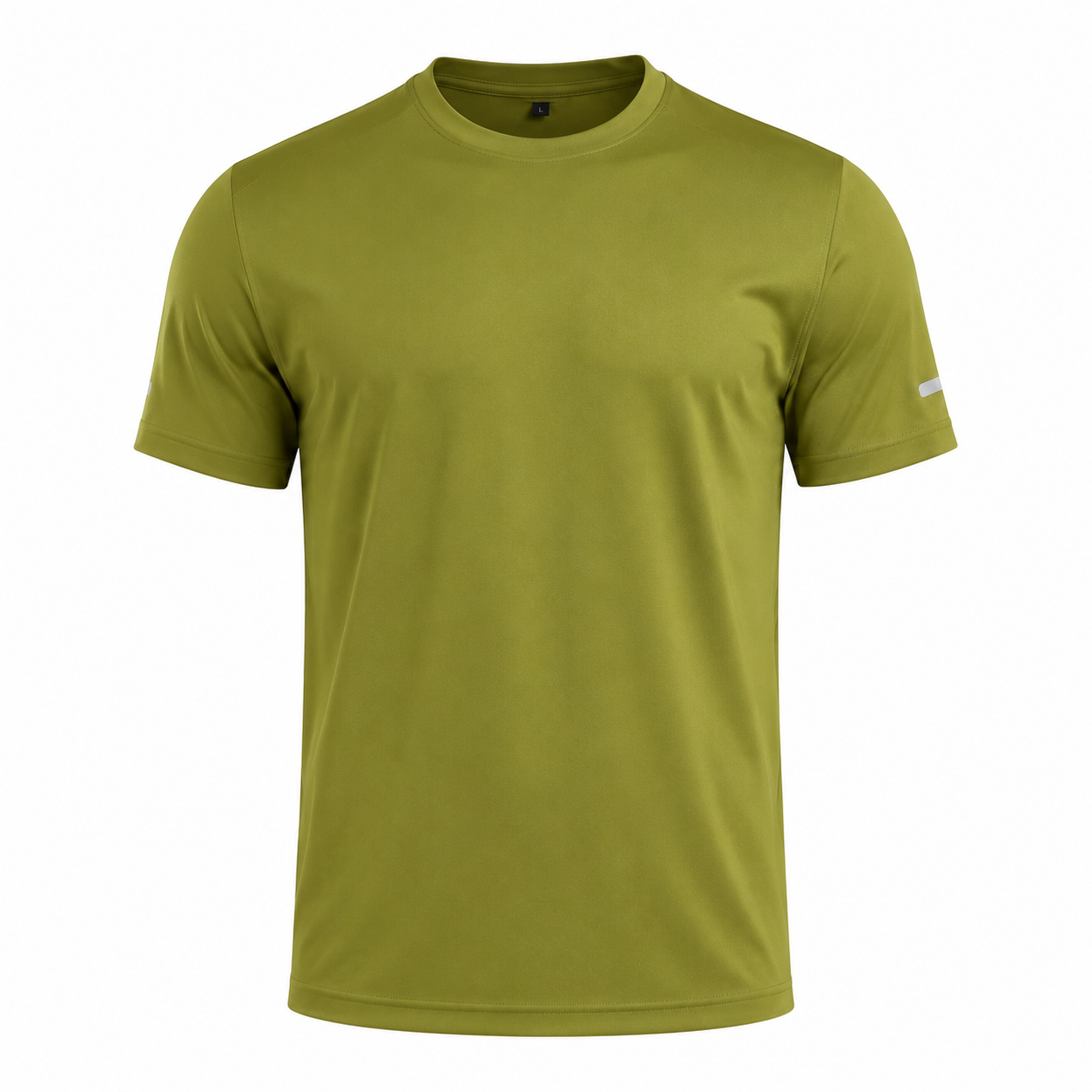 Camiseta Deportiva Reflectante, de Manga Corta, Cuello Redondo, Ligera y Transpirable, Ideal para Actividades al Aire Libre