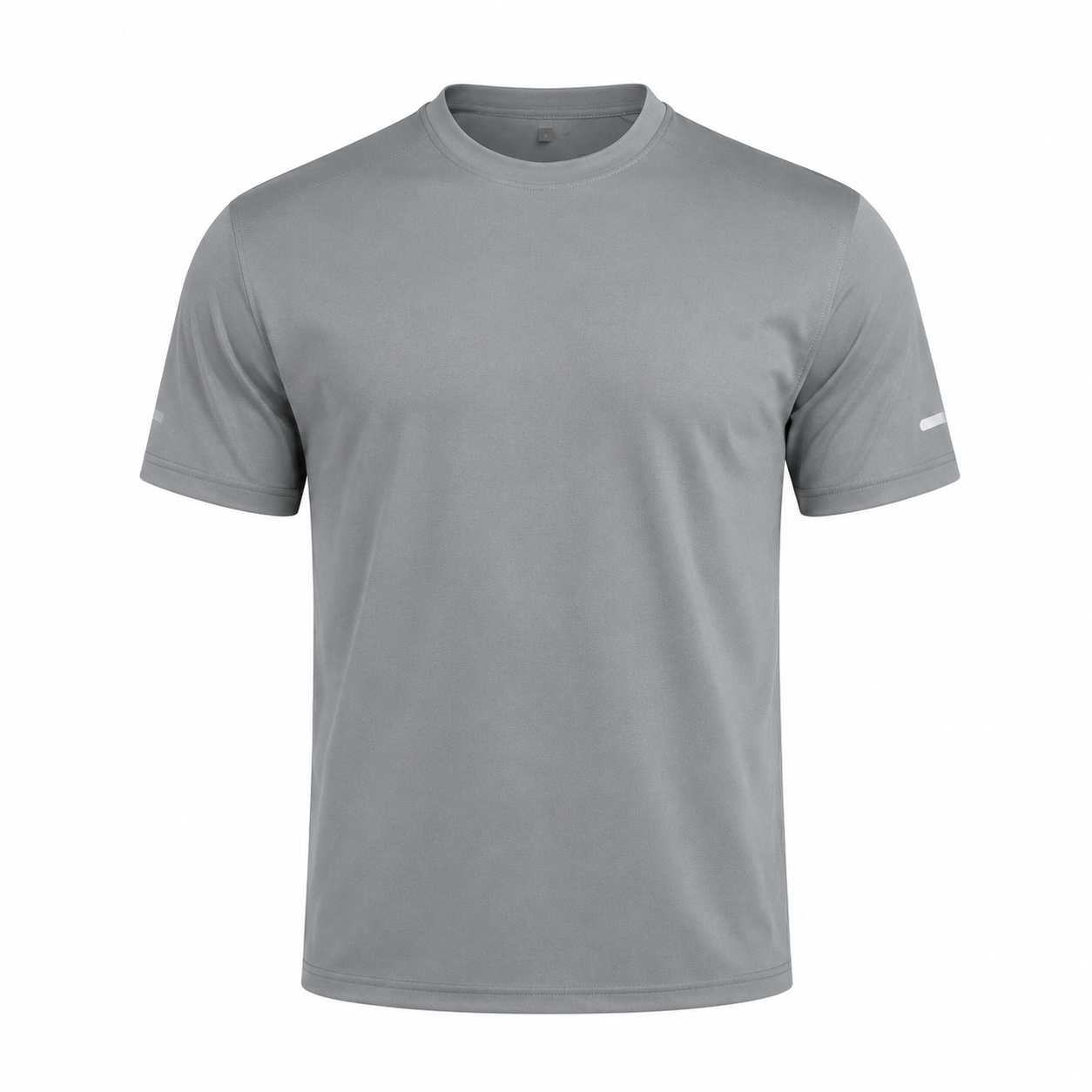 Camiseta Deportiva Reflectante, de Manga Corta, Cuello Redondo, Ligera y Transpirable, Ideal para Actividades al Aire Libre