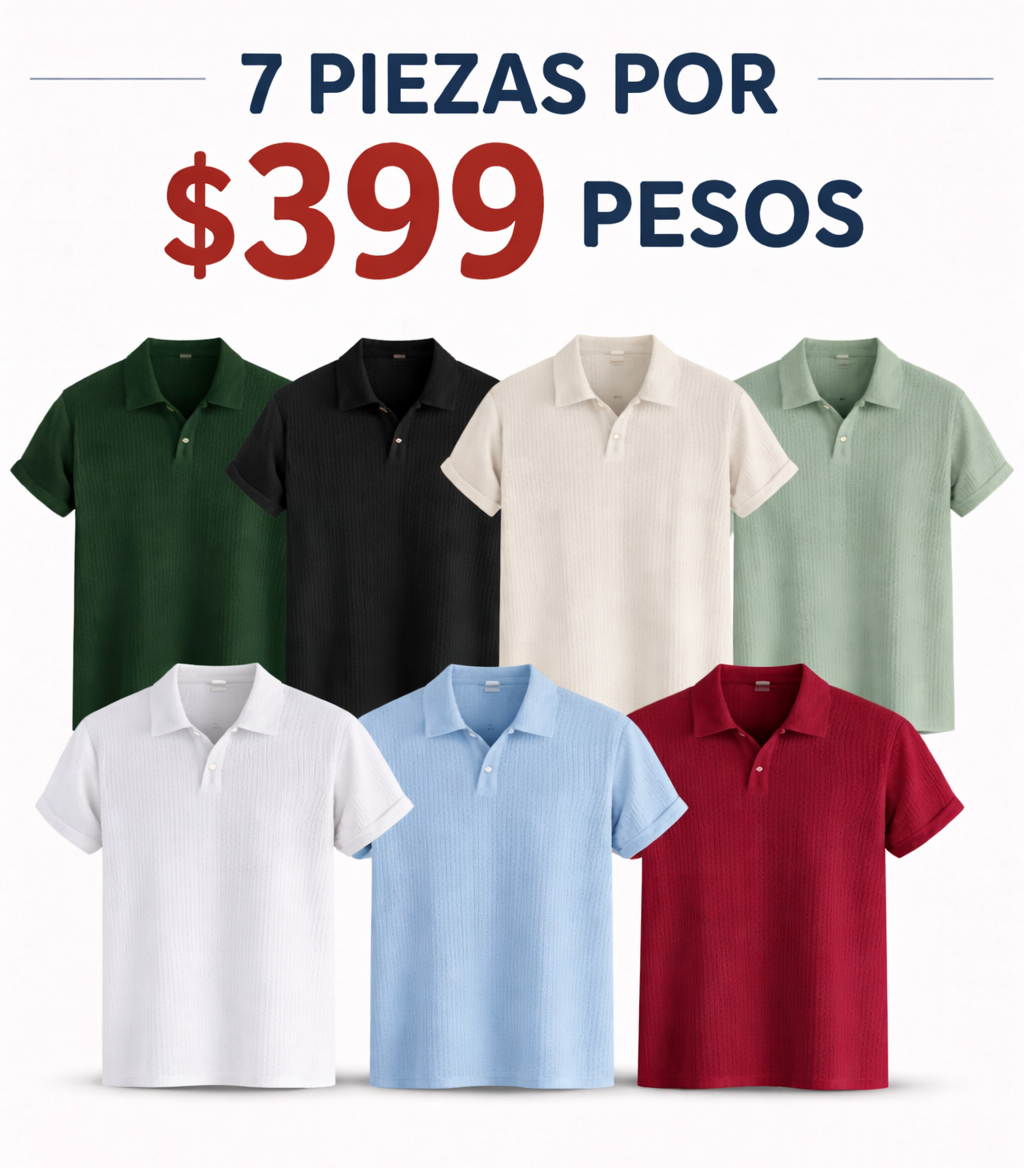 Camiseta Polo de Punto Jacquard para Hombre, Corte Regular, Manga Corta con Botones, Ropa Casual de Verano, Moda Masculina para Uso Diario
