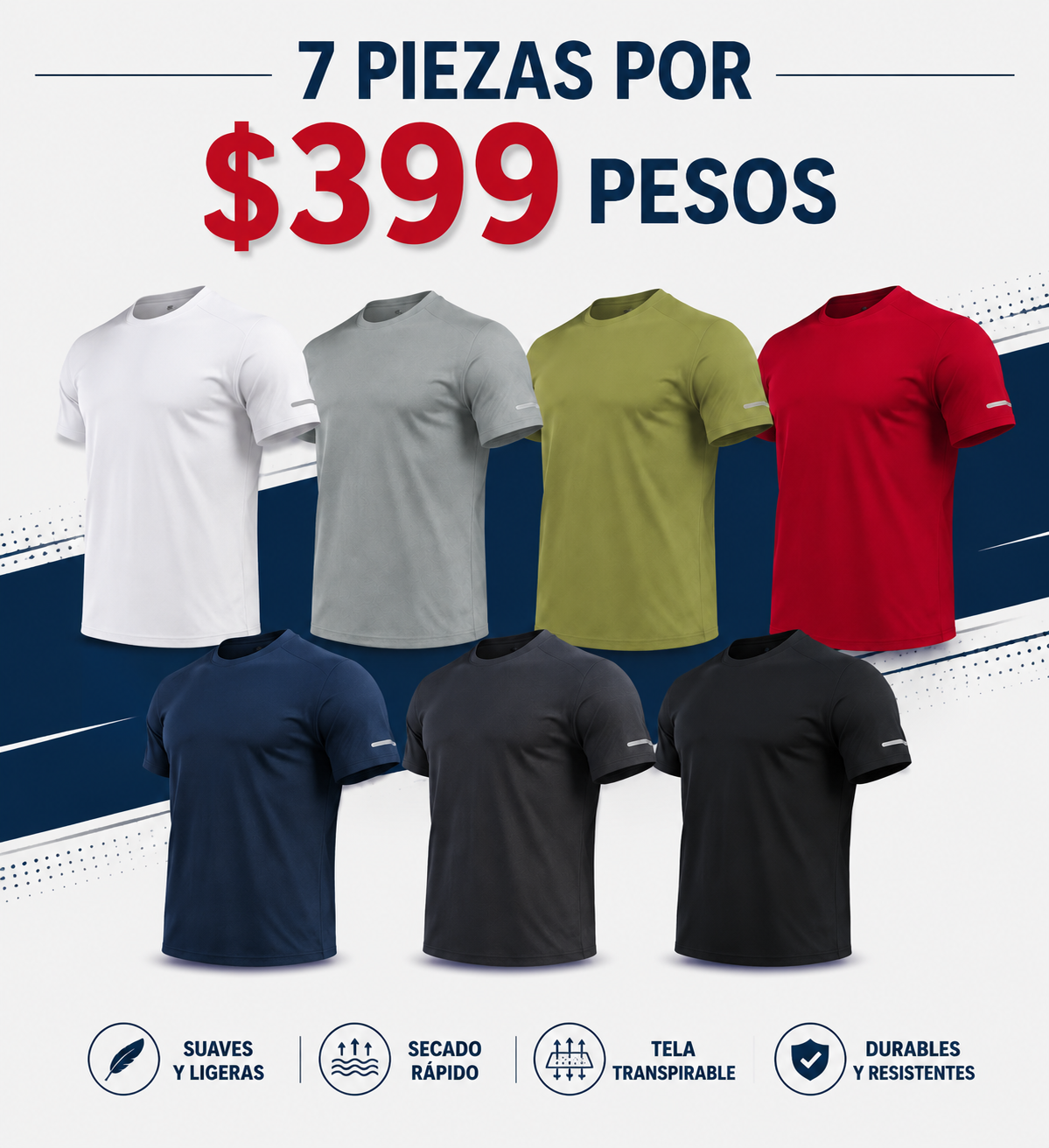 Camiseta de entrenamiento de manga corta, ligera y de secado rápido. Perfecta para correr, entrenar o disfrutar de actividades al aire libre con comodidad.