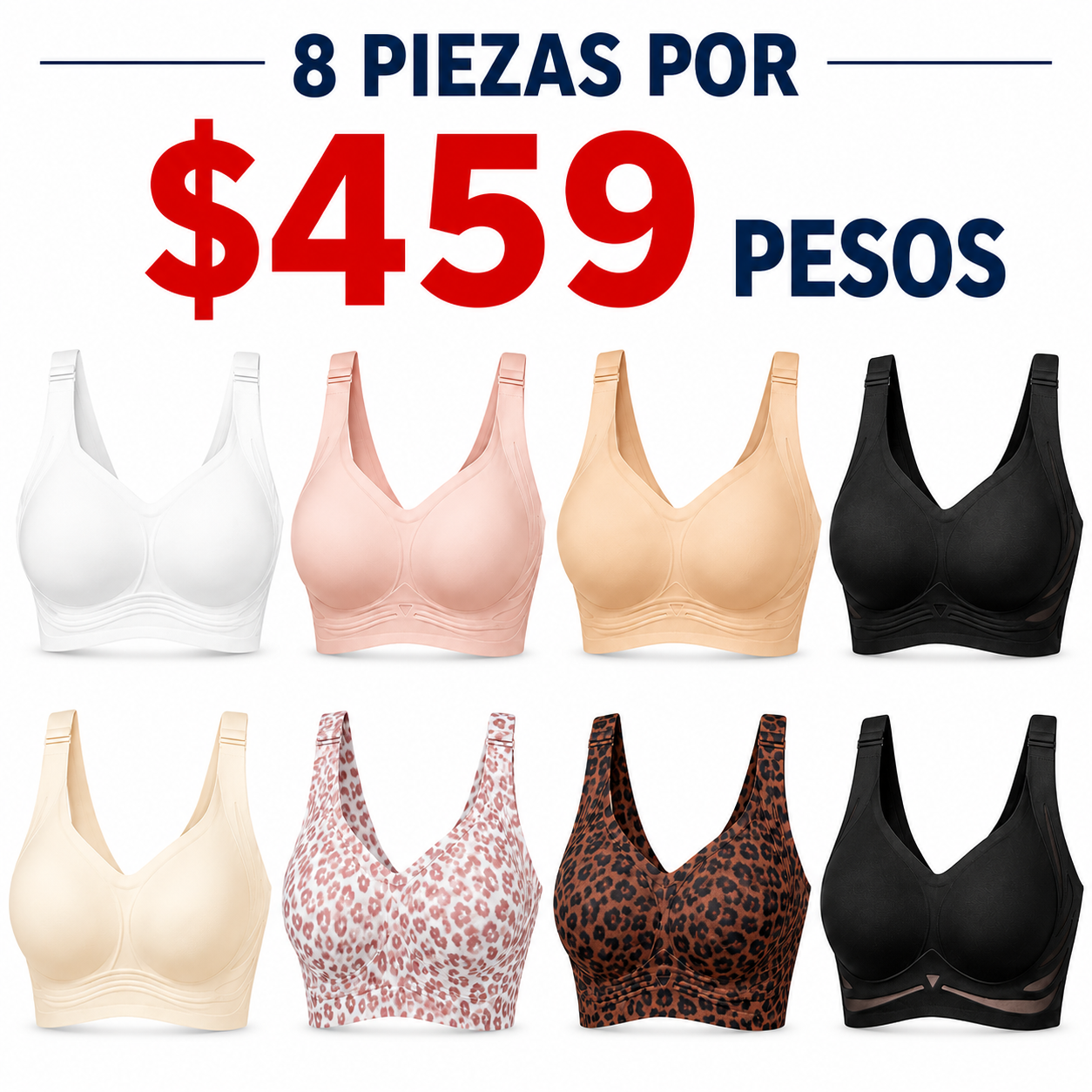 （oferta destacada）Sujetador push-up sin costuras para mujer, diseño tipo gelatina, sin abultamientos, suaviza y realza, tirantes ajustables, tejido transpirable, cosido reforzado, sin aros, ideal para el trabajo, el fitness, citas y viajes.