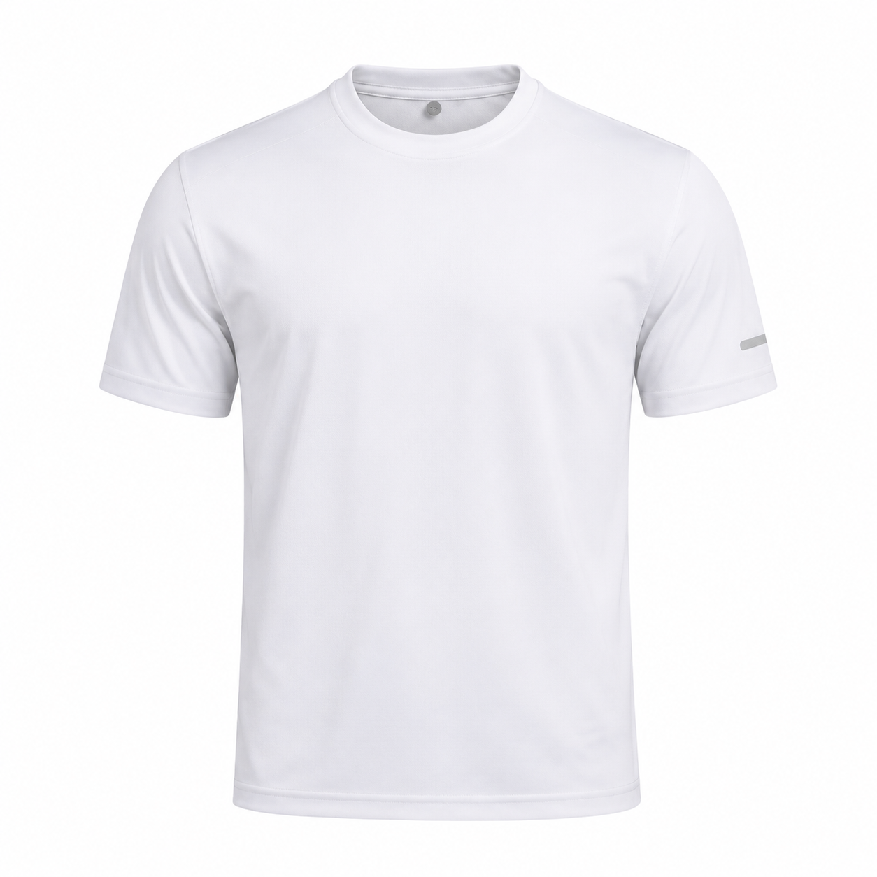 Camiseta Deportiva Reflectante, de Manga Corta, Cuello Redondo, Ligera y Transpirable, Ideal para Actividades al Aire Libre