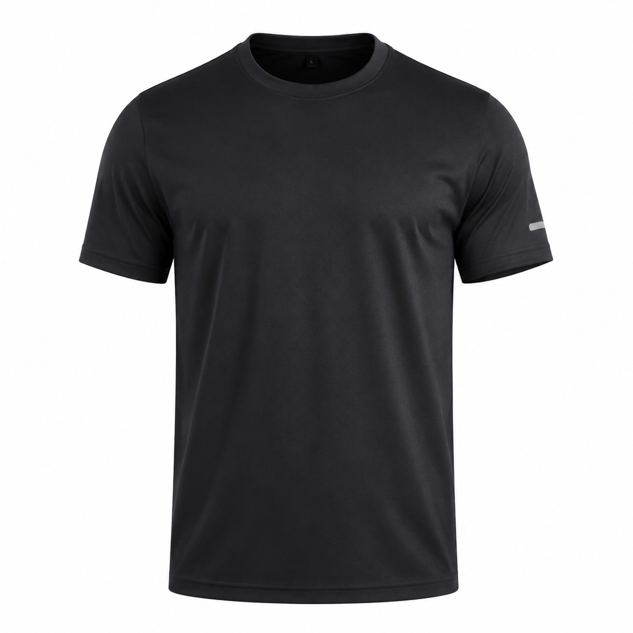 Camiseta Deportiva Reflectante, de Manga Corta, Cuello Redondo, Ligera y Transpirable, Ideal para Actividades al Aire Libre