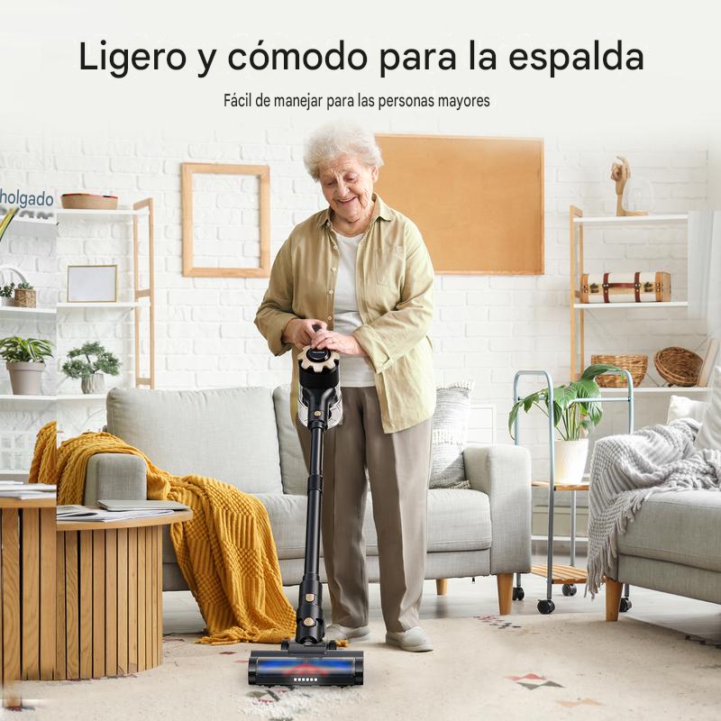 La aspiradora inalámbrica Trucozie T350 presenta un diseño ligero 8 en 1 con hasta 45 minutos de autonomía y una potente succión de 33 kPa. Esta aspiradora inalámbrica recargable es ideal para alfombras, baldosas, pelo de mascotas y suelos de madera.