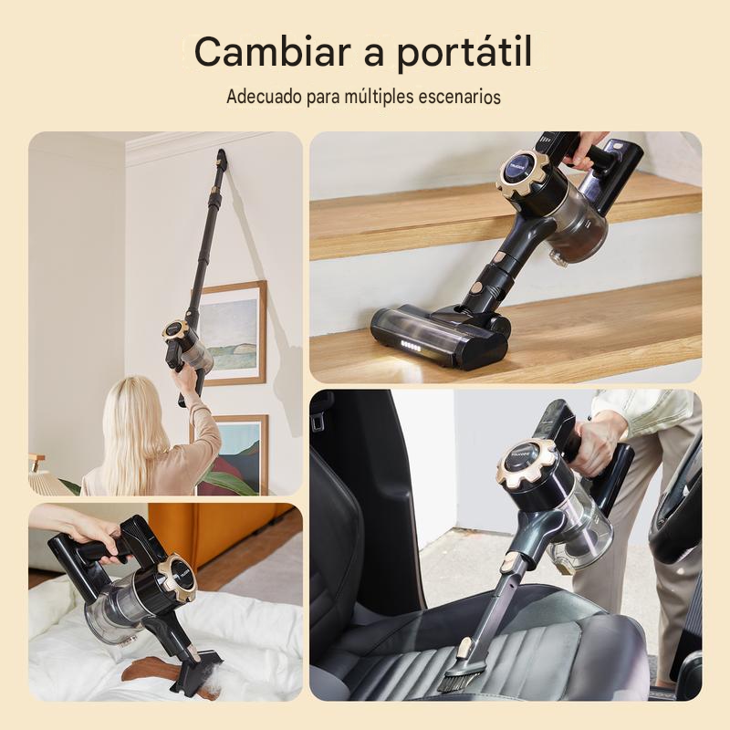 La aspiradora inalámbrica Trucozie T350 presenta un diseño ligero 8 en 1 con hasta 45 minutos de autonomía y una potente succión de 33 kPa. Esta aspiradora inalámbrica recargable es ideal para alfombras, baldosas, pelo de mascotas y suelos de madera.