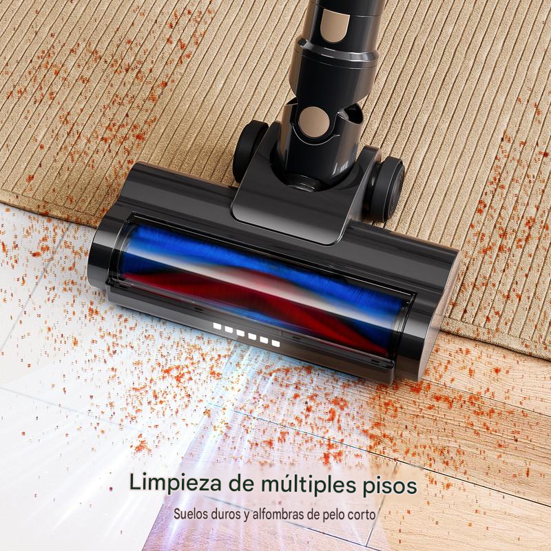La aspiradora inalámbrica Trucozie T350 presenta un diseño ligero 8 en 1 con hasta 45 minutos de autonomía y una potente succión de 33 kPa. Esta aspiradora inalámbrica recargable es ideal para alfombras, baldosas, pelo de mascotas y suelos de madera.