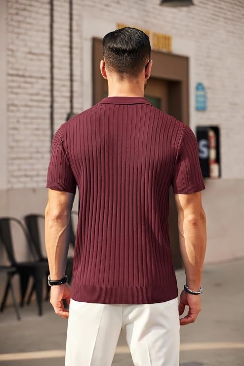 -Paquete de 7 Playeras Polo Multicolor para Hombre, 100% Algodón