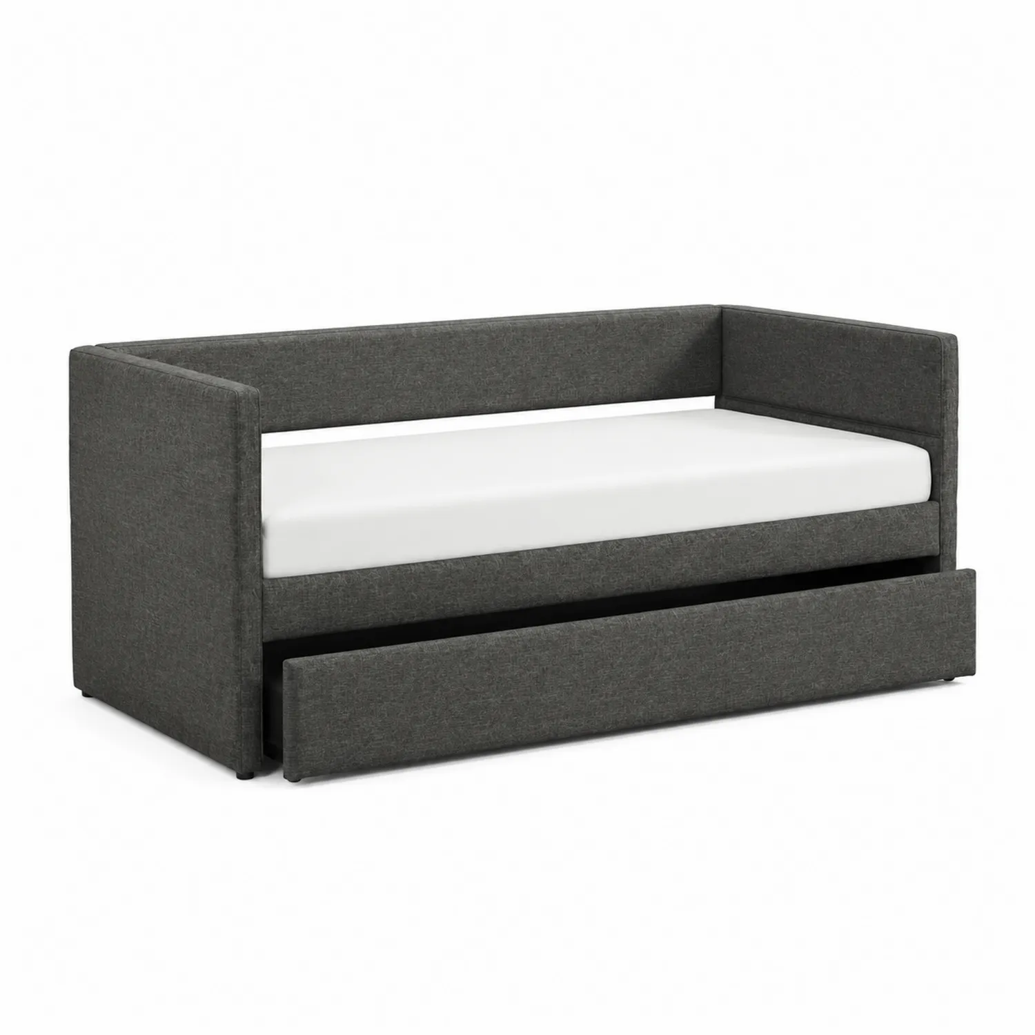 Lit de jour en tissu avec lit gigogne 200x90 cm-Belcouratelier