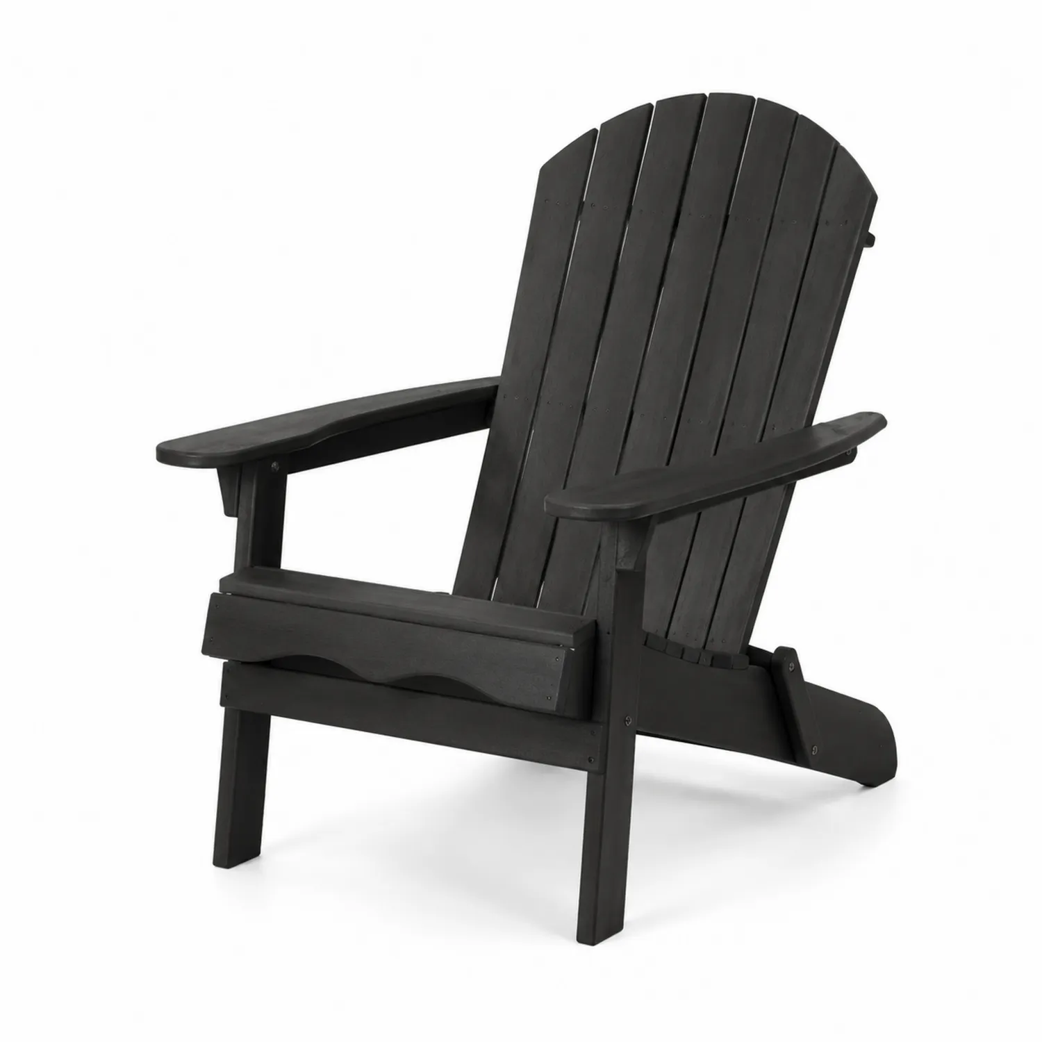 Chaise Adirondack en bois noir-Belcouratelier