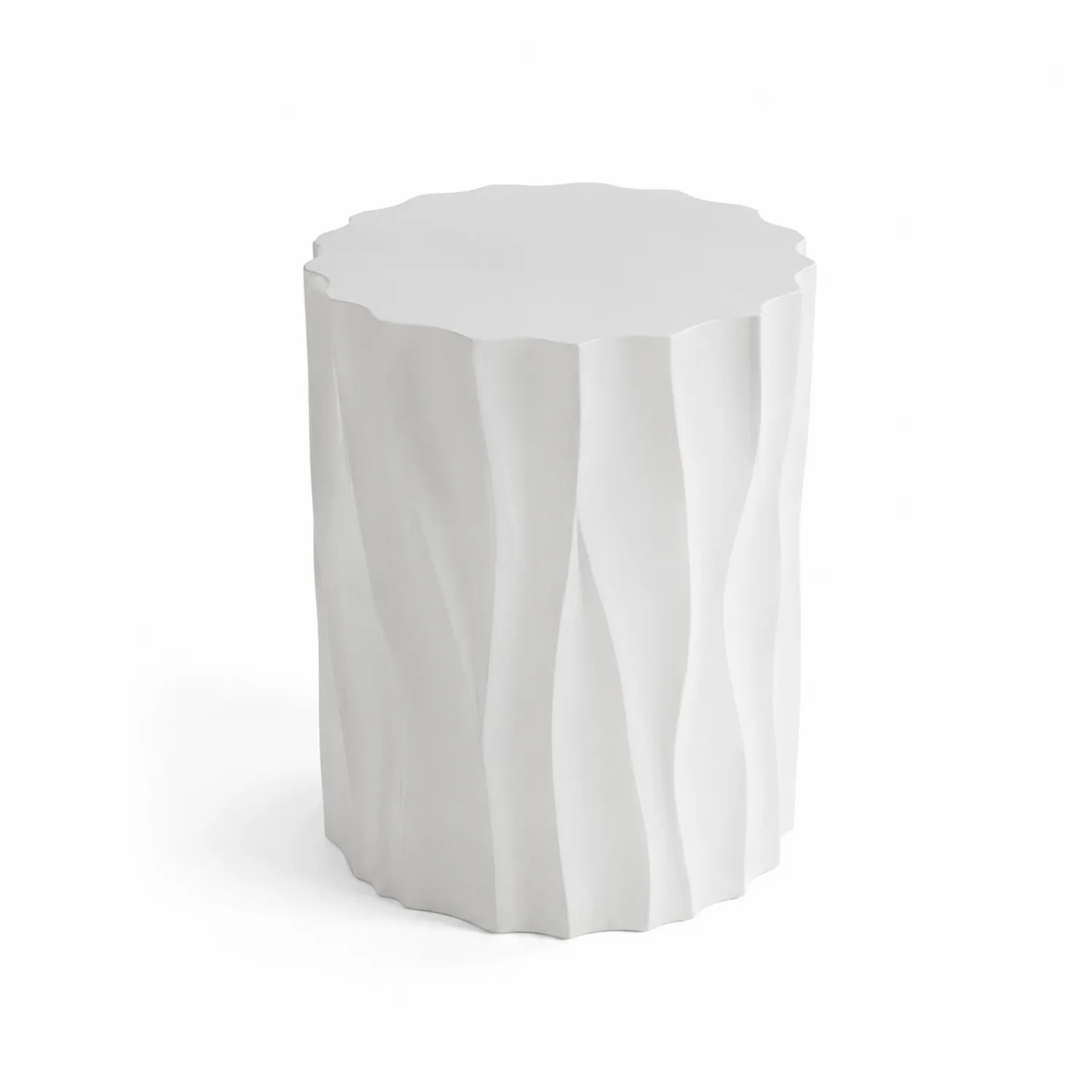 Table d'appoint en plastique blanc-Belcouratelier