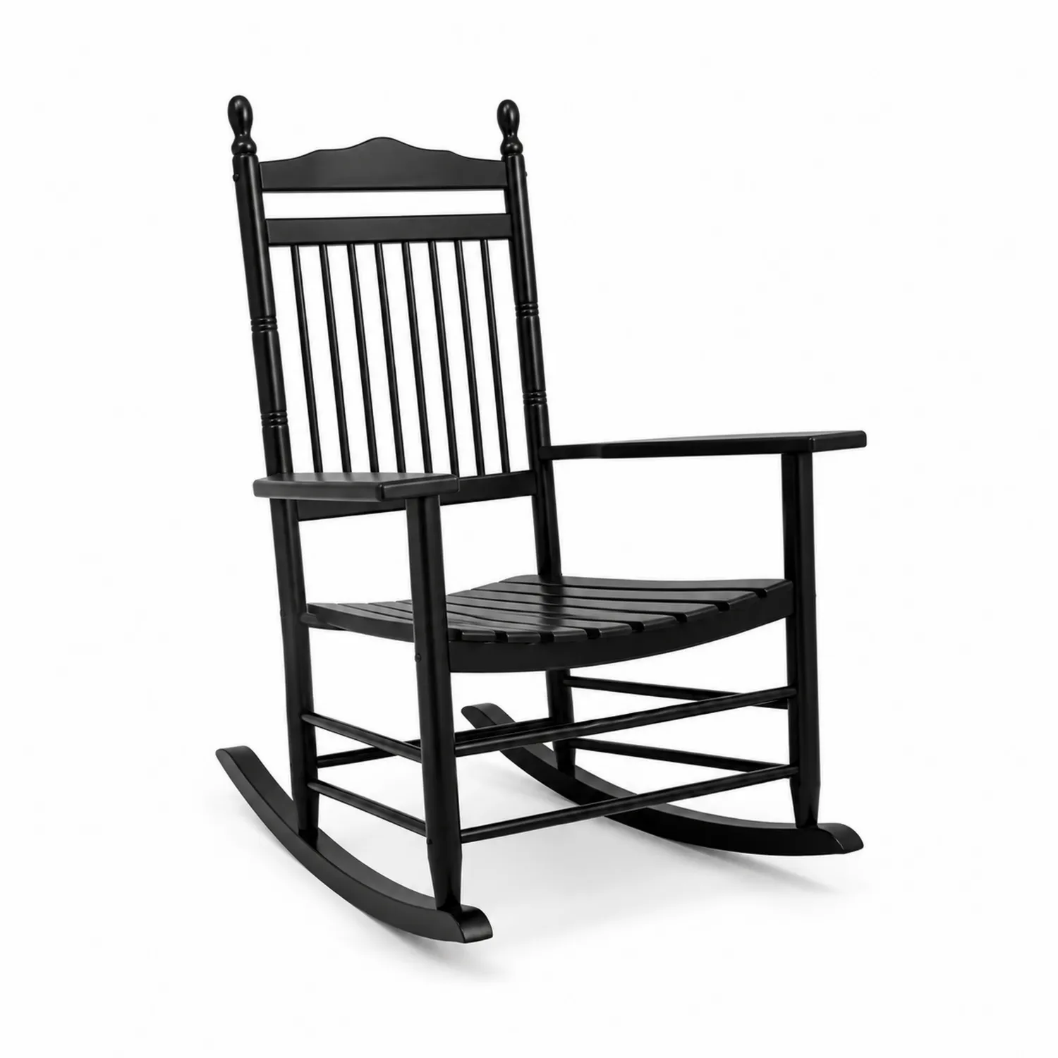 Chaise à bascule en bois noir-Belcouratelier