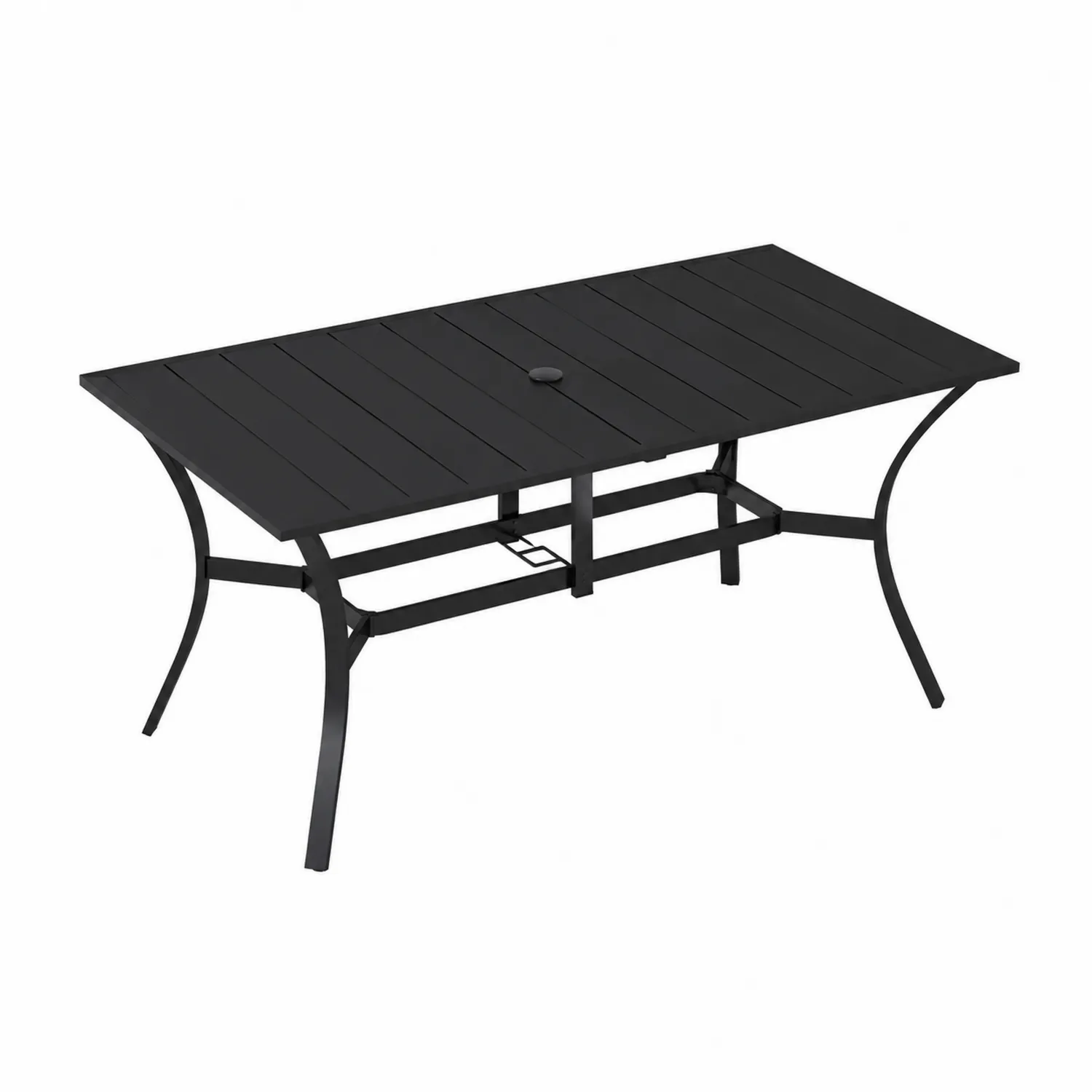 Table rectangulaire en métal 150x90 cm Noir-Belcouratelier