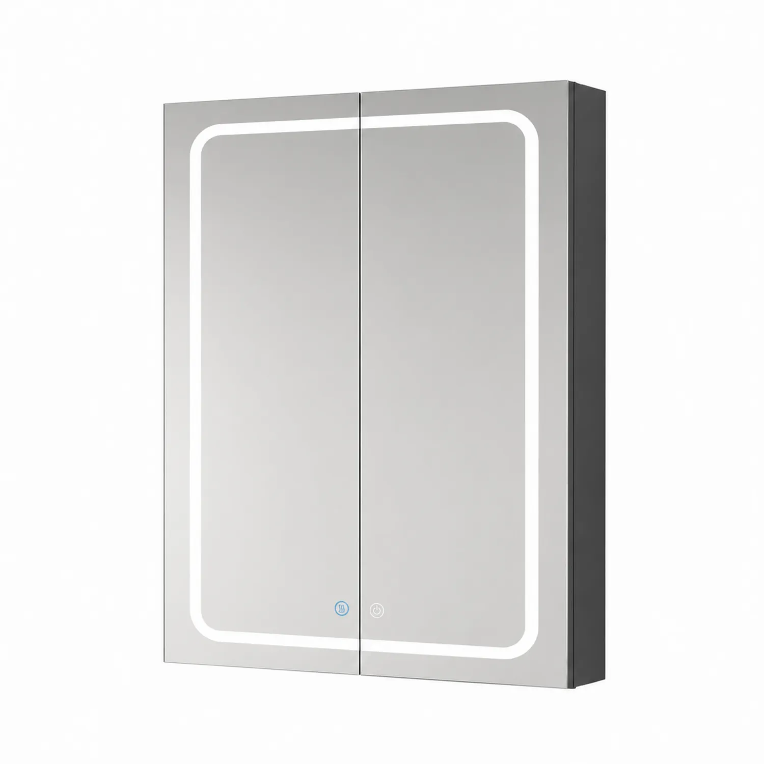 Armoire miroir LED avec éclairage intégré 80x60x15 cm-Belcouratelier