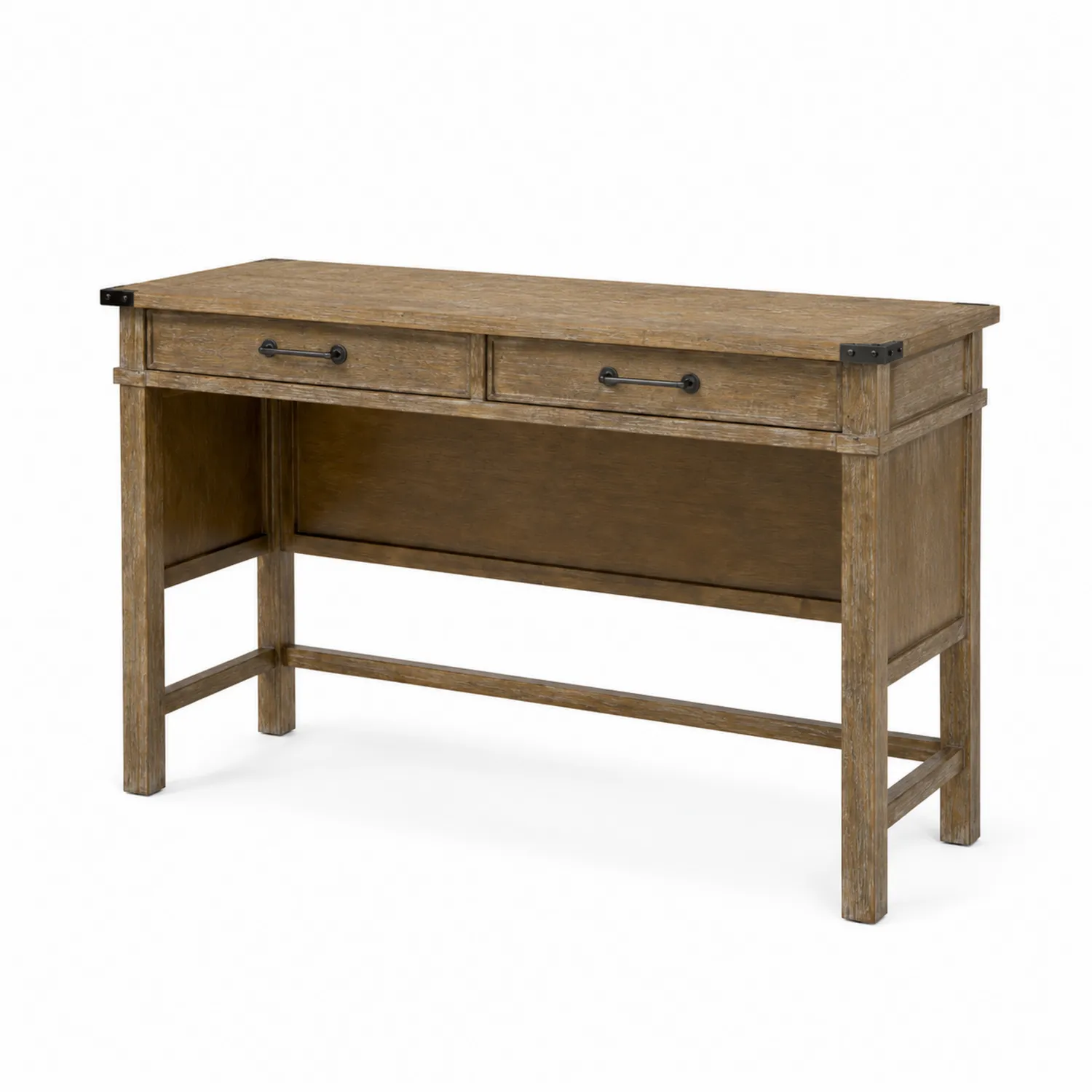 Console en bois de chêne avec tiroirs 120cm Brun-Belcouratelier