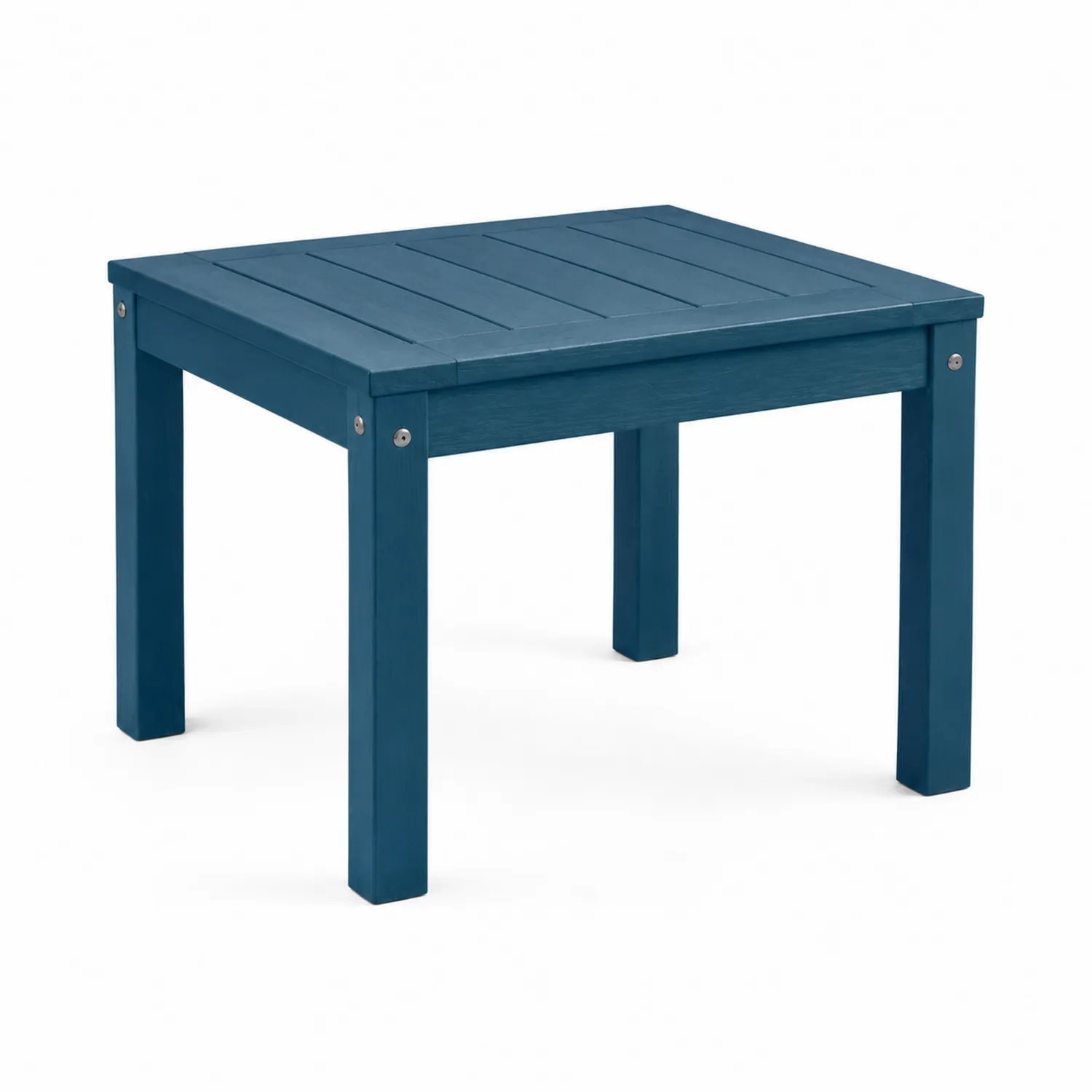 Table d'appoint en bois bleu 50x50x45 cm-Belcouratelier