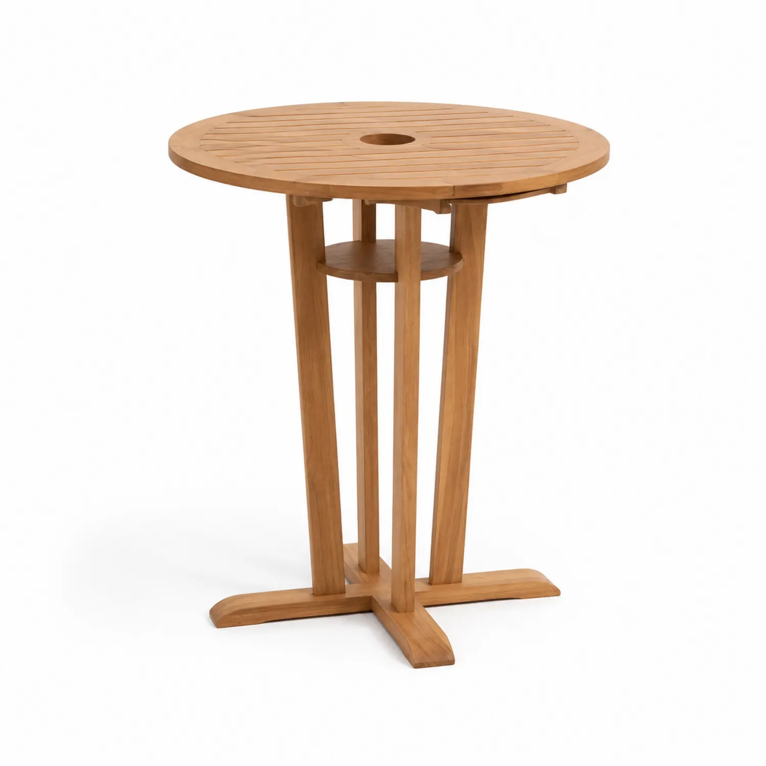Table ronde en teck d'extérieur-Belcouratelier