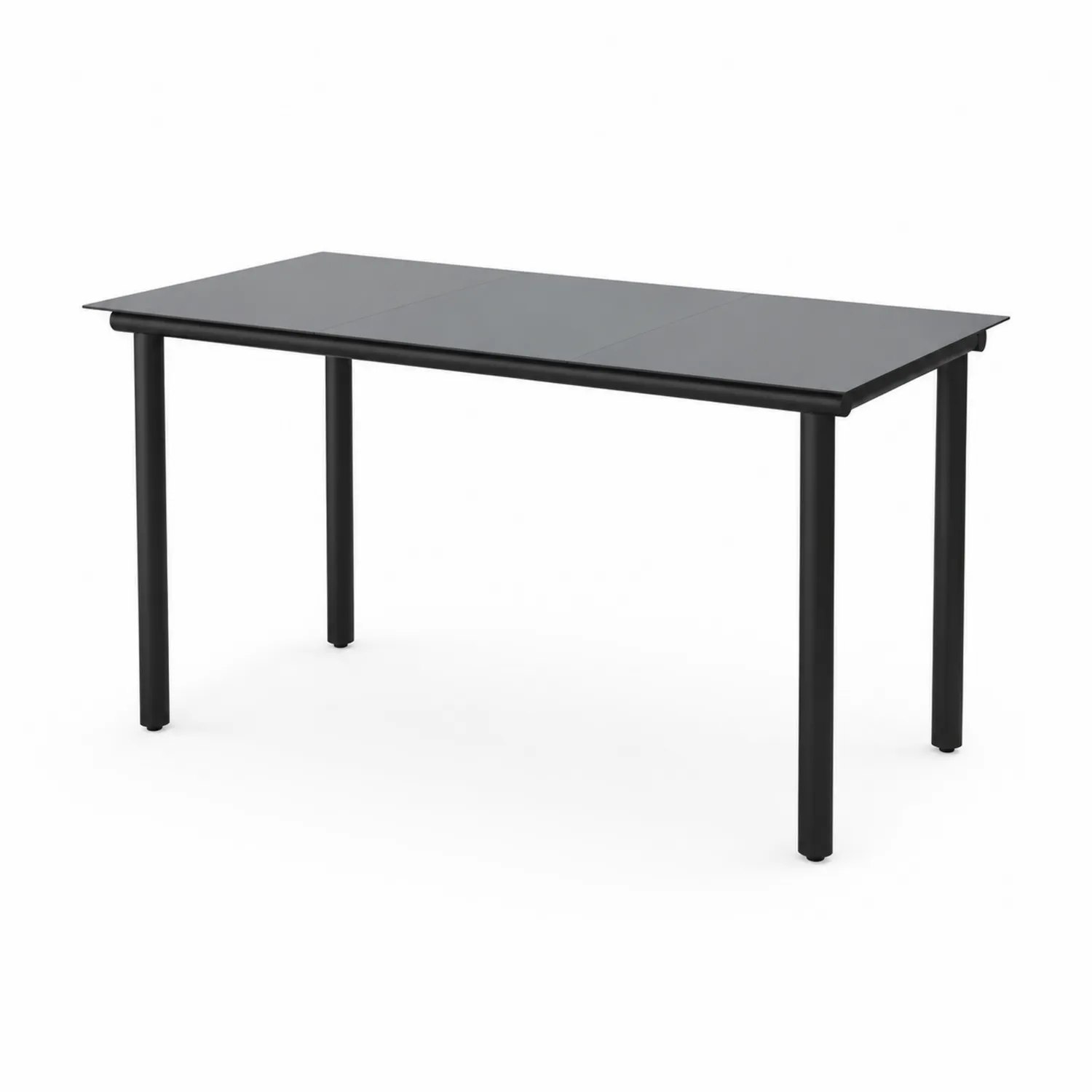 Table de jardin en métal rectangulaire noir