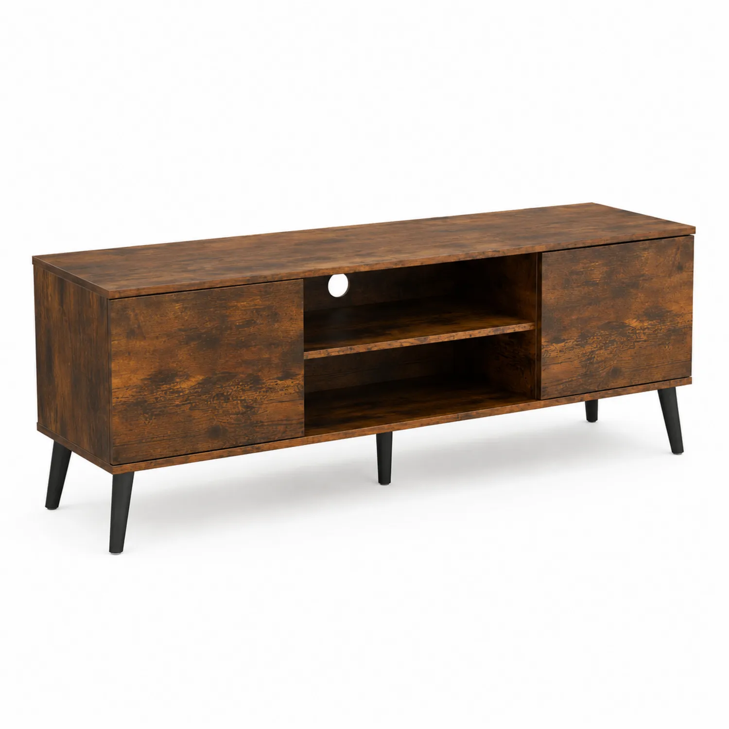 Meuble TV en bois contreplaqué 120x40x50 cm Marron