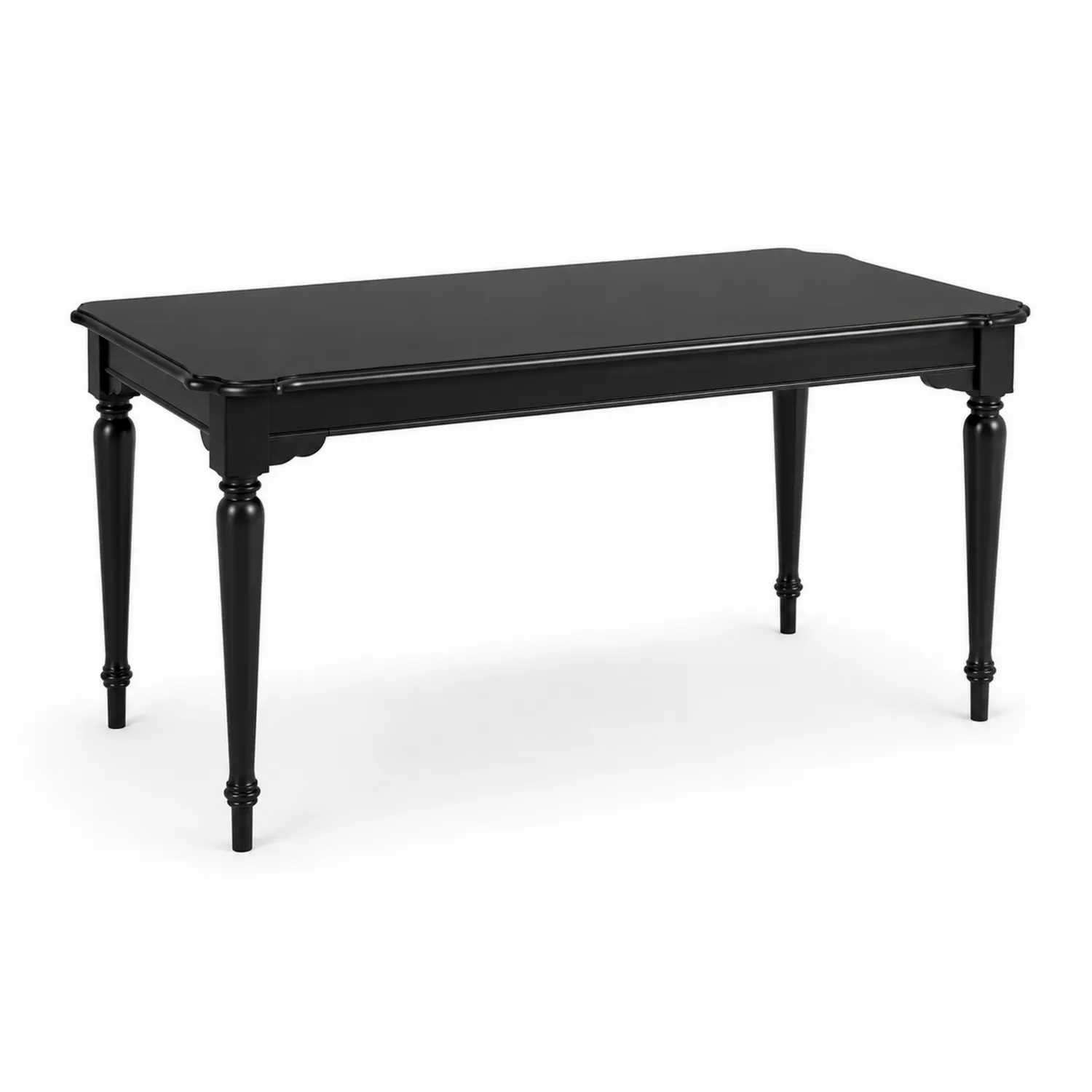 Table à manger en bois noir 180x90x75 cm